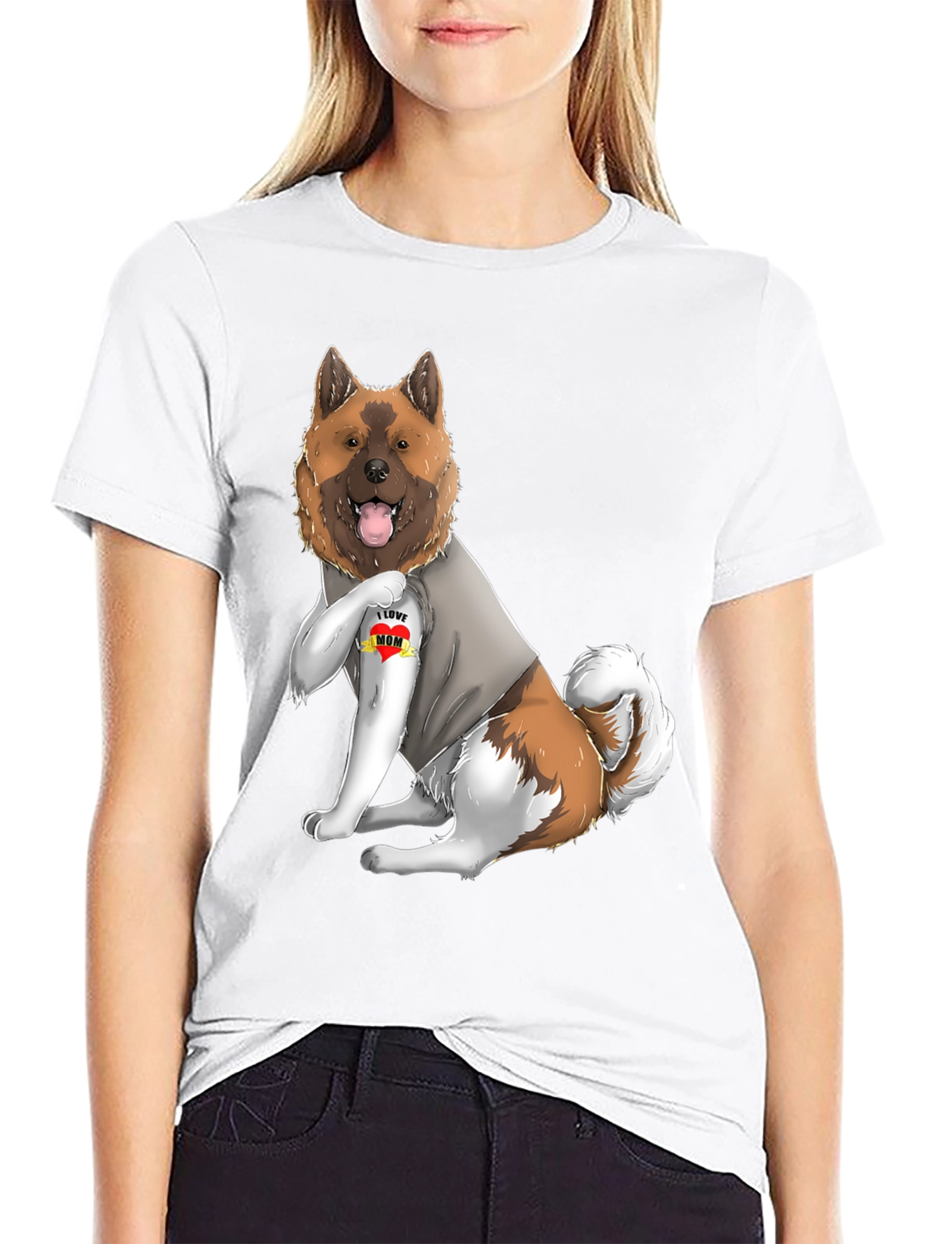 Dog Mom T-Shirt - Akita Inu Pet Graphic Tee