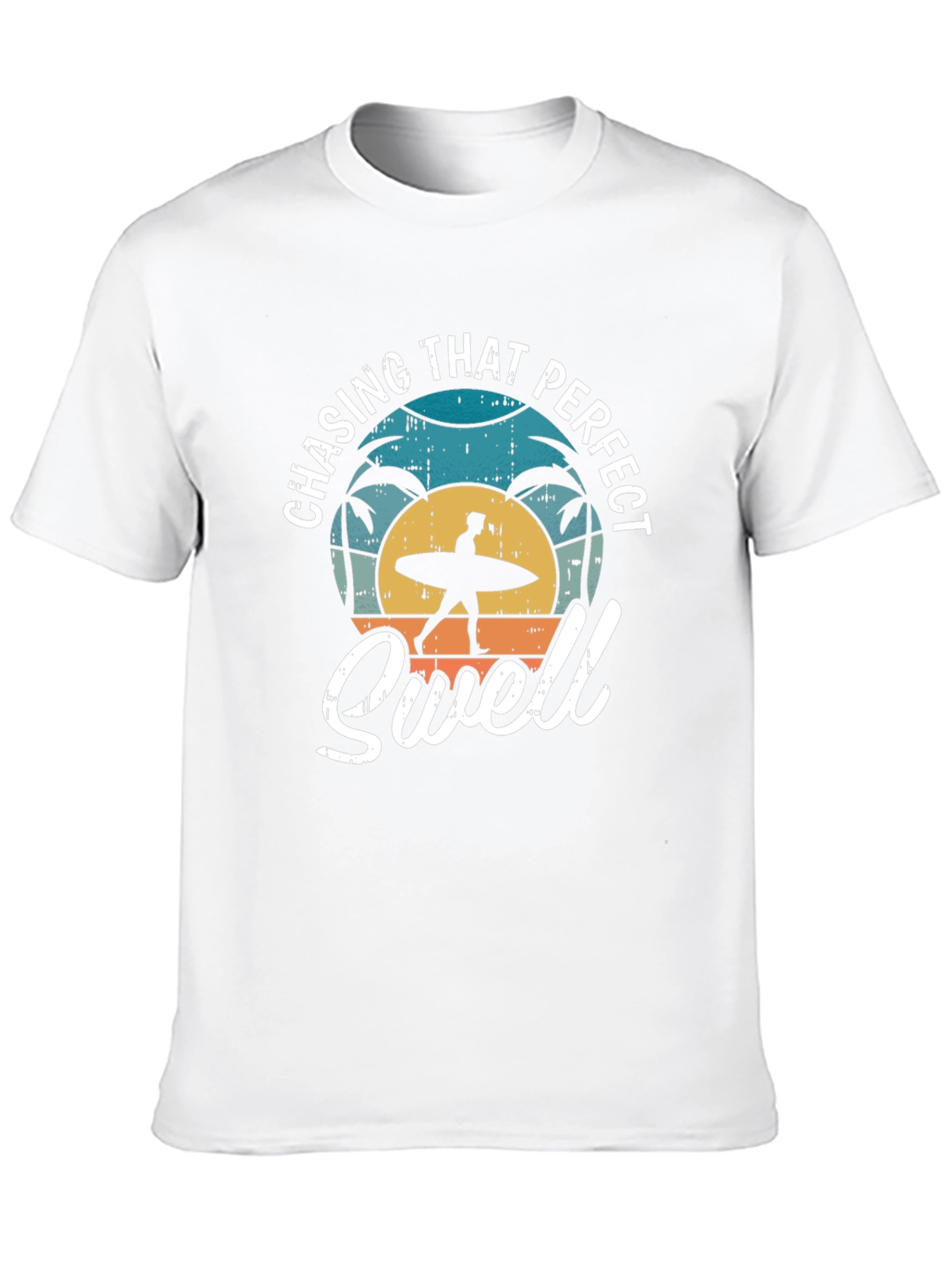 Chasing That Perfect Swell Black Graphic T-Shirt