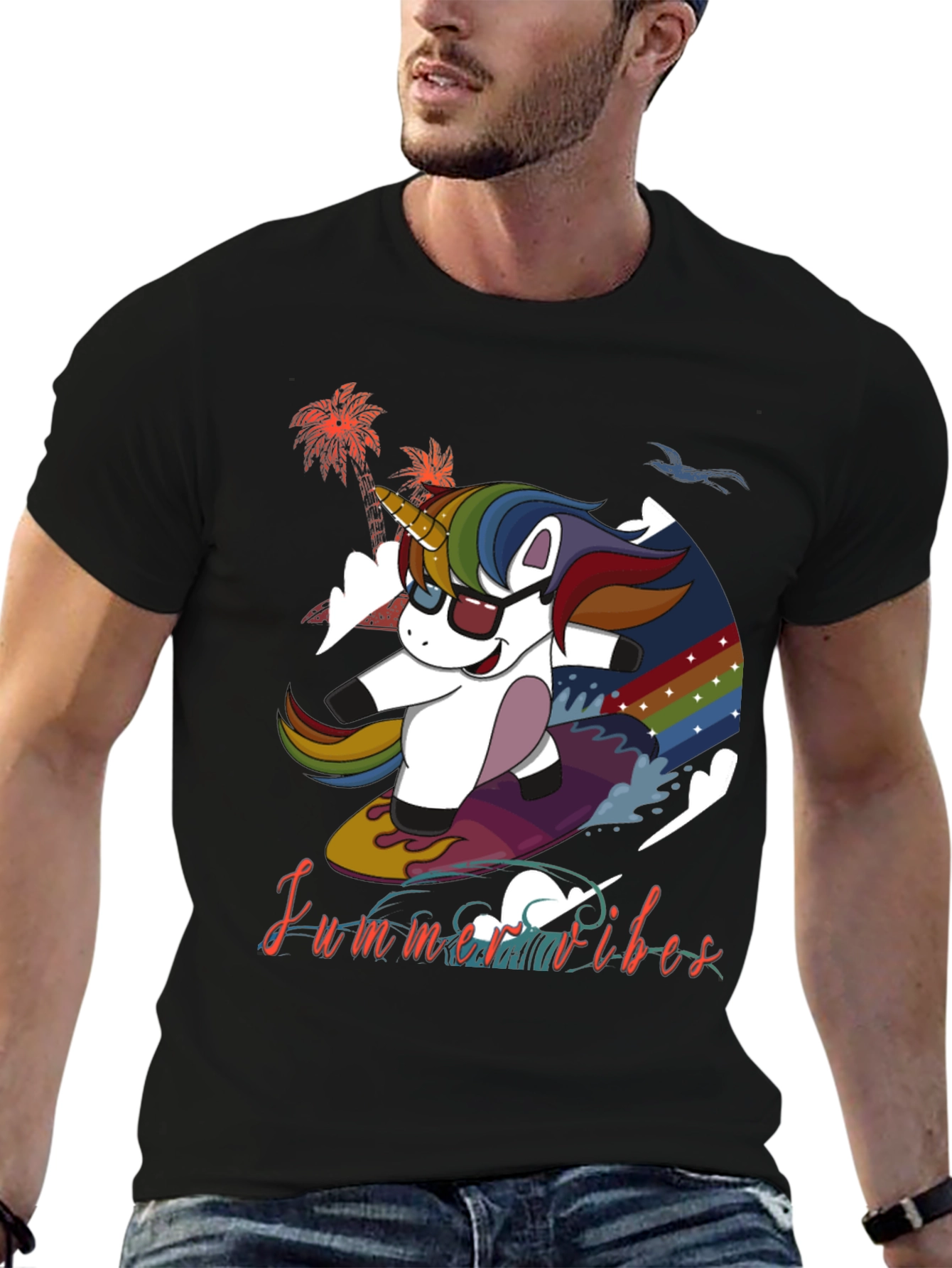 Summer Vibes Unicorn T-Shirt