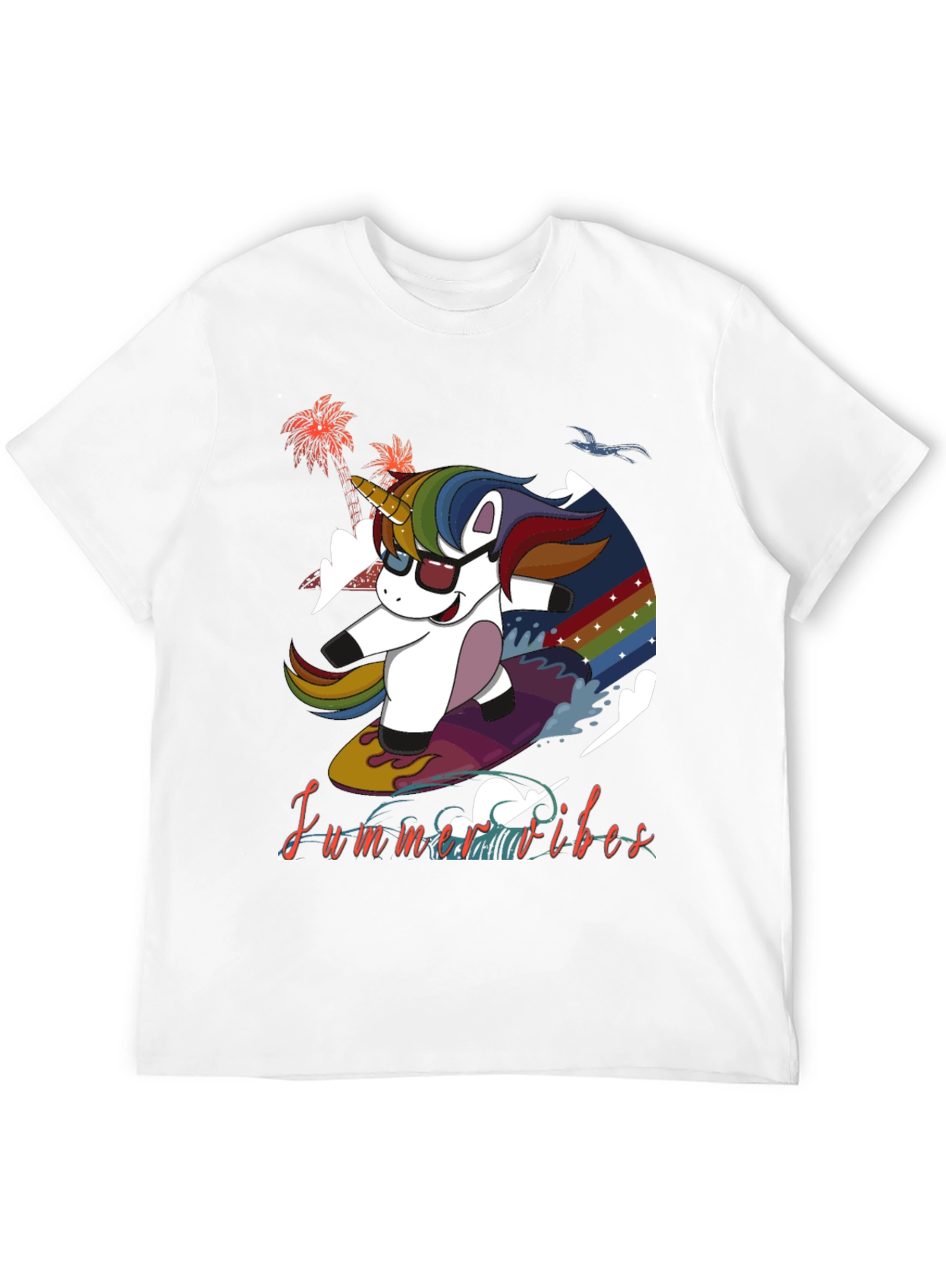 Summer Vibes Unicorn T-Shirt