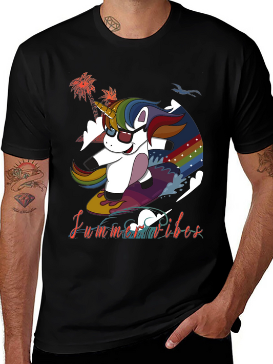 Summer Vibes Unicorn T-Shirt