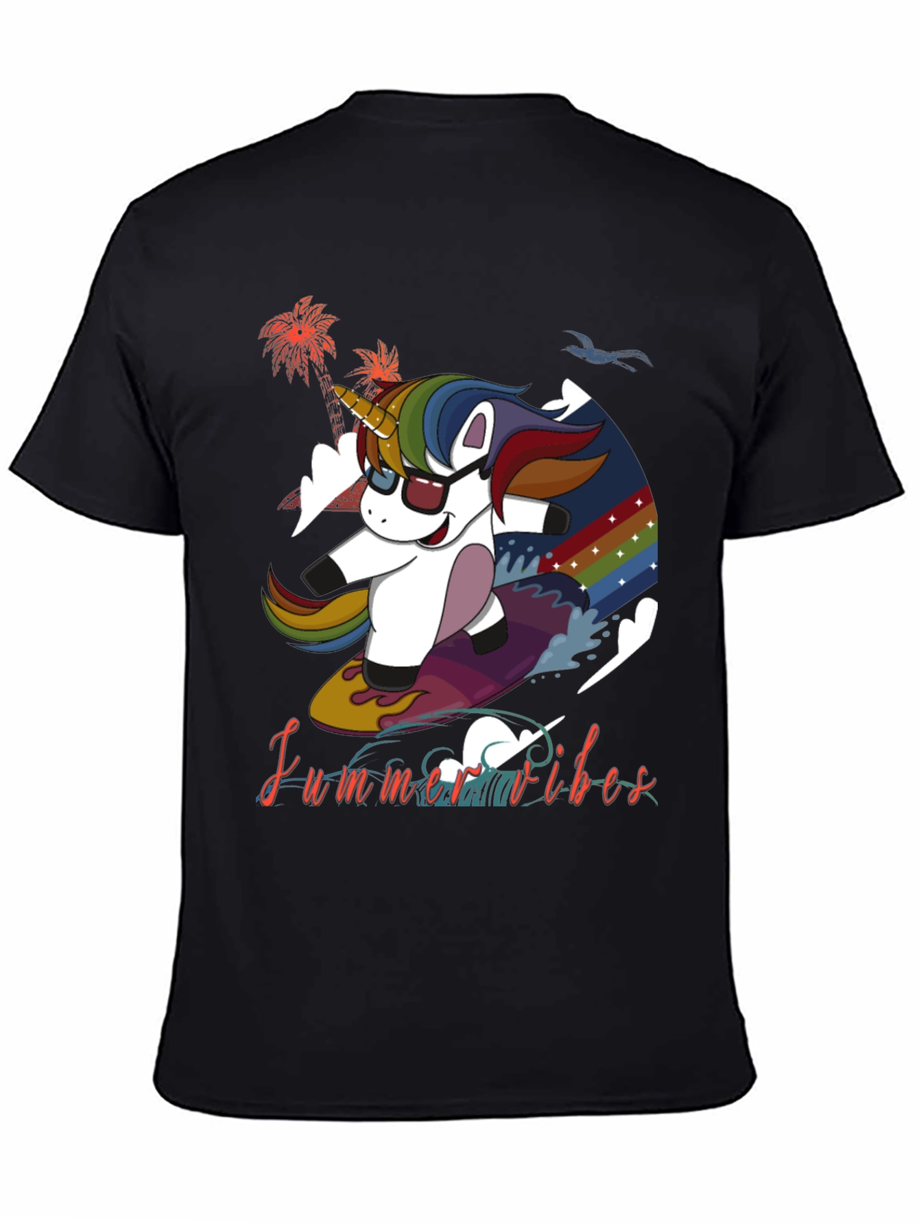 Summer Vibes Unicorn T-Shirt