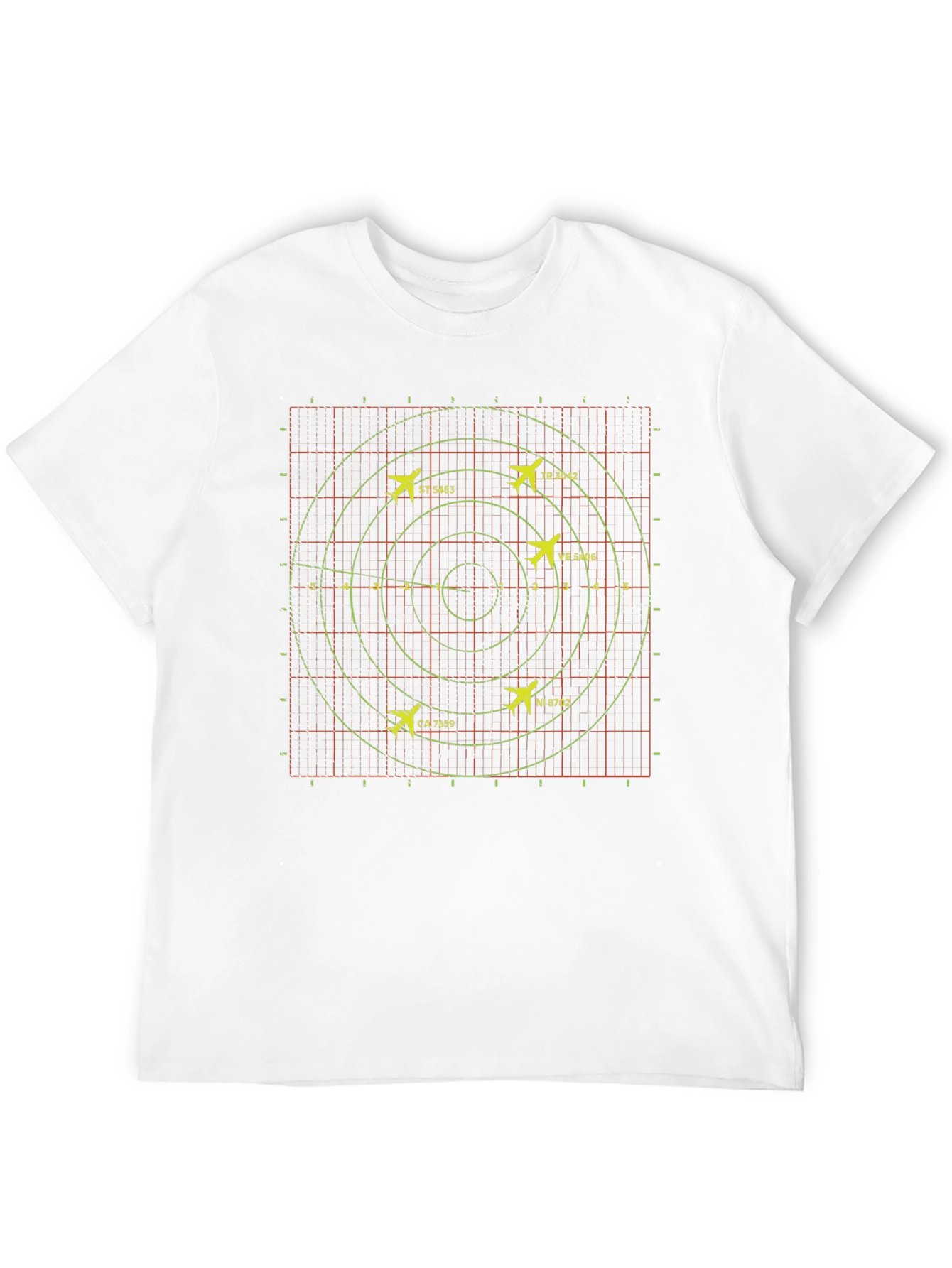 Radar Screen Graphic Tee - Cool Flight Tracker Design