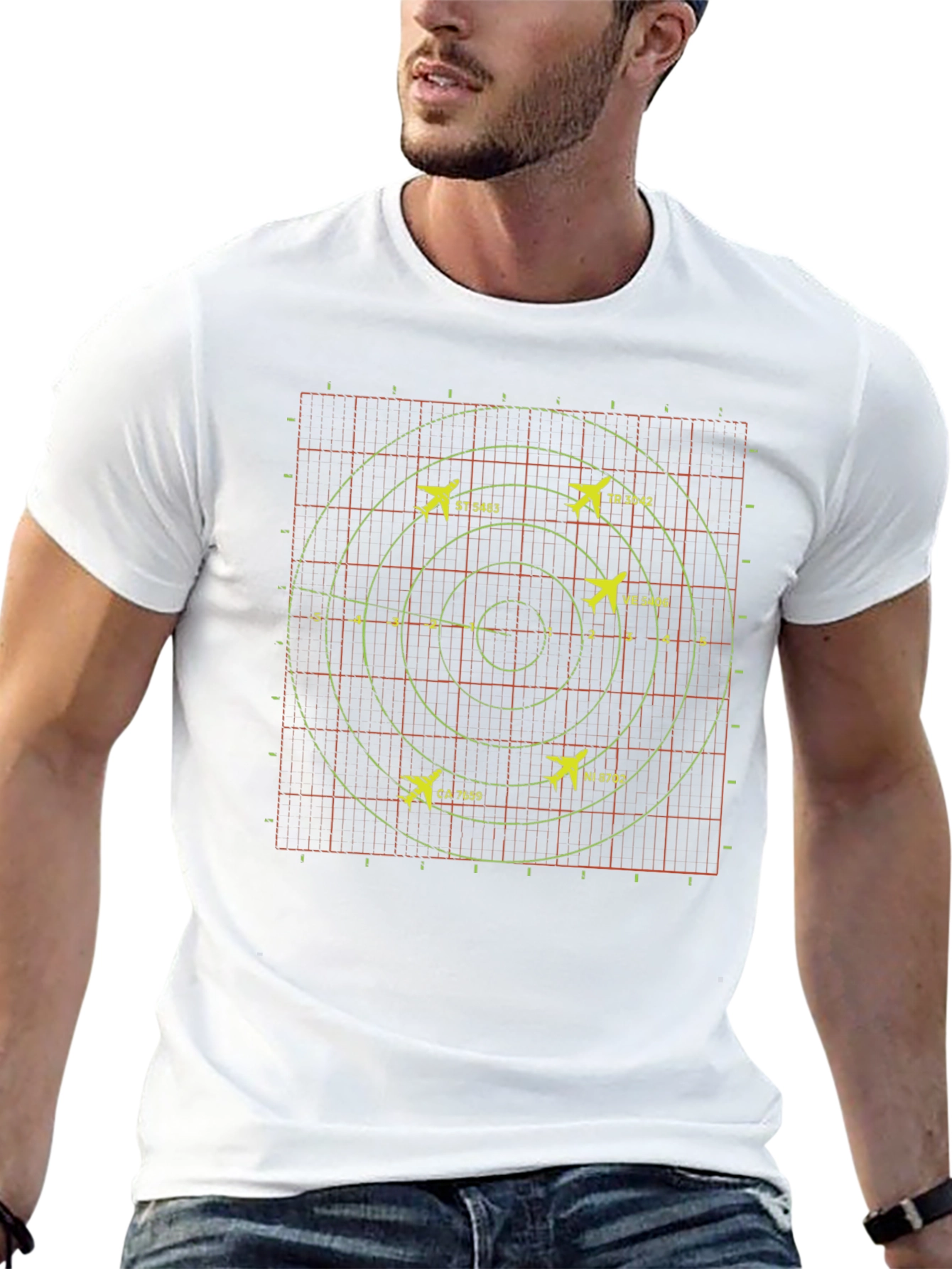 Radar Screen Graphic Tee - Cool Flight Tracker Design