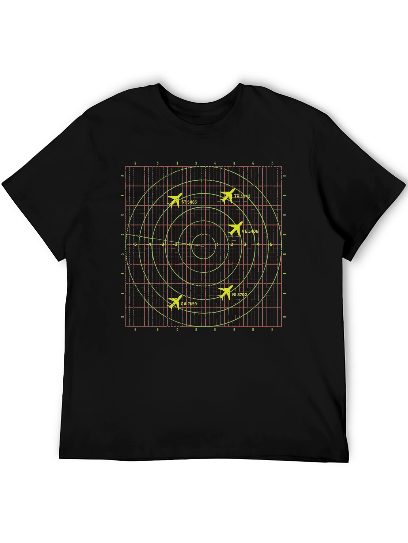 Radar Screen Graphic Tee - Cool Flight Tracker Design