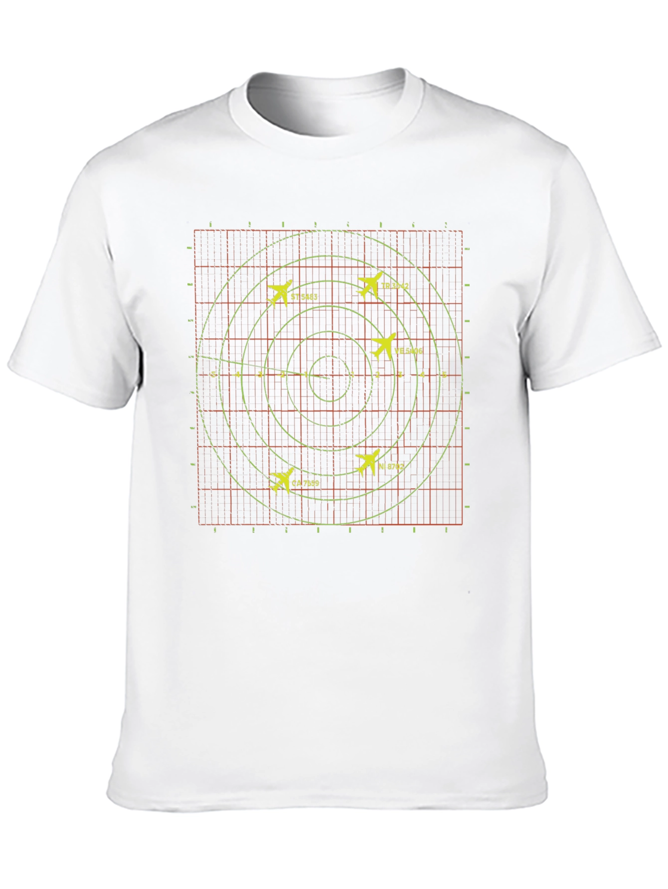 Radar Screen Graphic Tee - Cool Flight Tracker Design