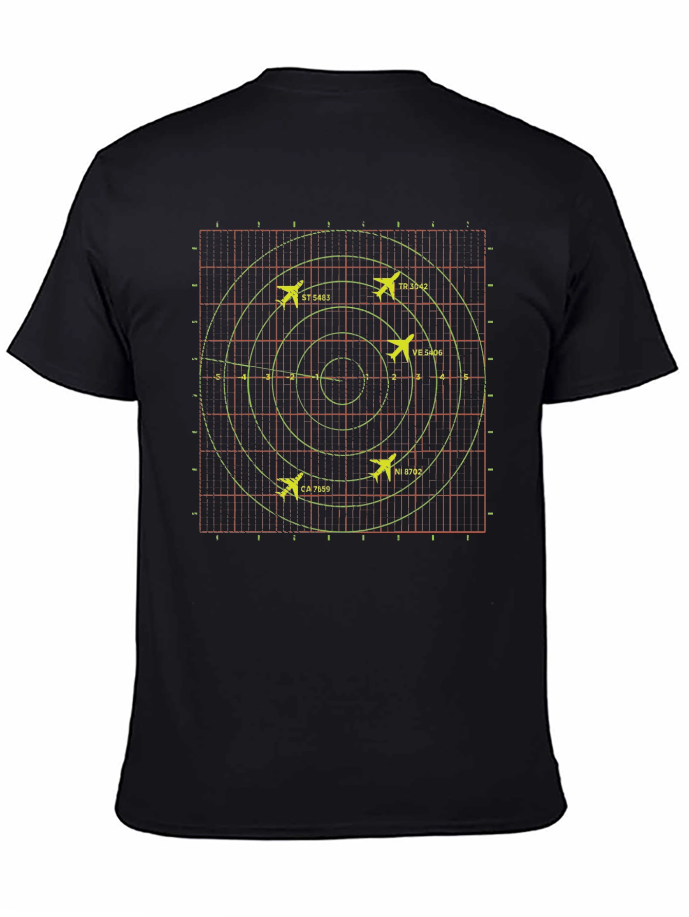 Radar Screen Graphic Tee - Cool Flight Tracker Design