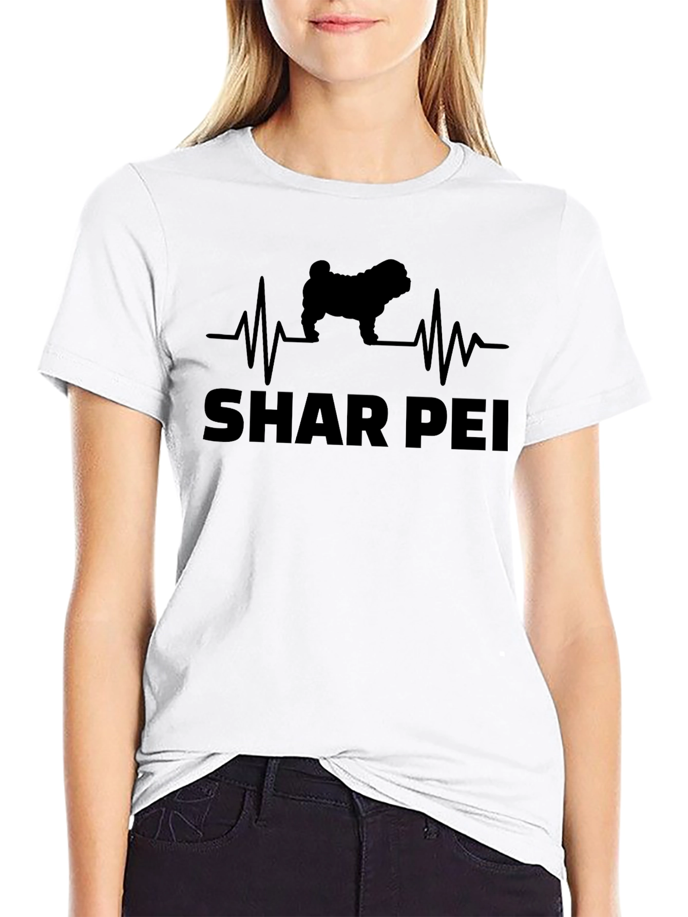 Shar Pei Heartbeat T-Shirt - Dog Lover Tee