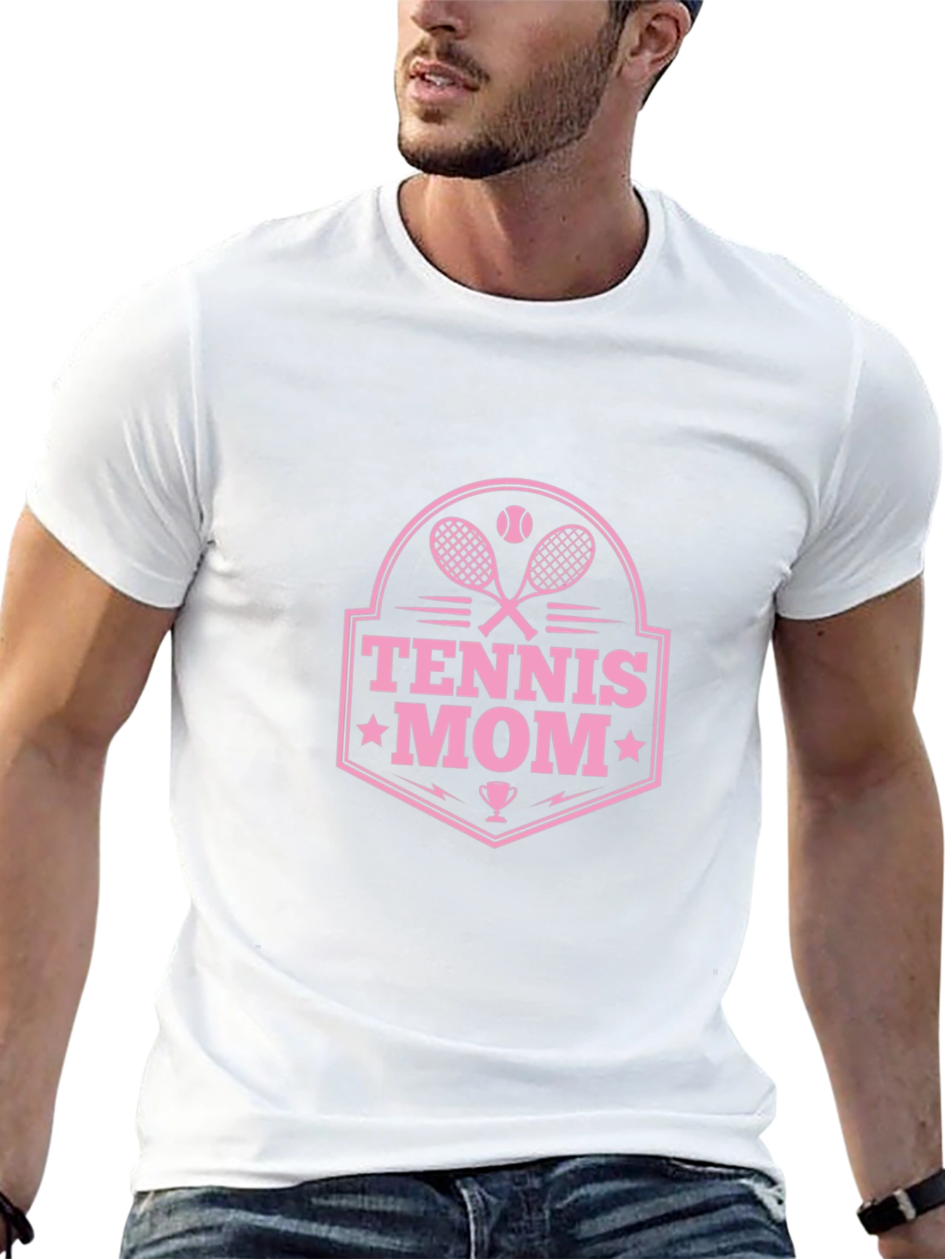 Tennis Mom Graphic Tee - Black Cotton T-Shirt