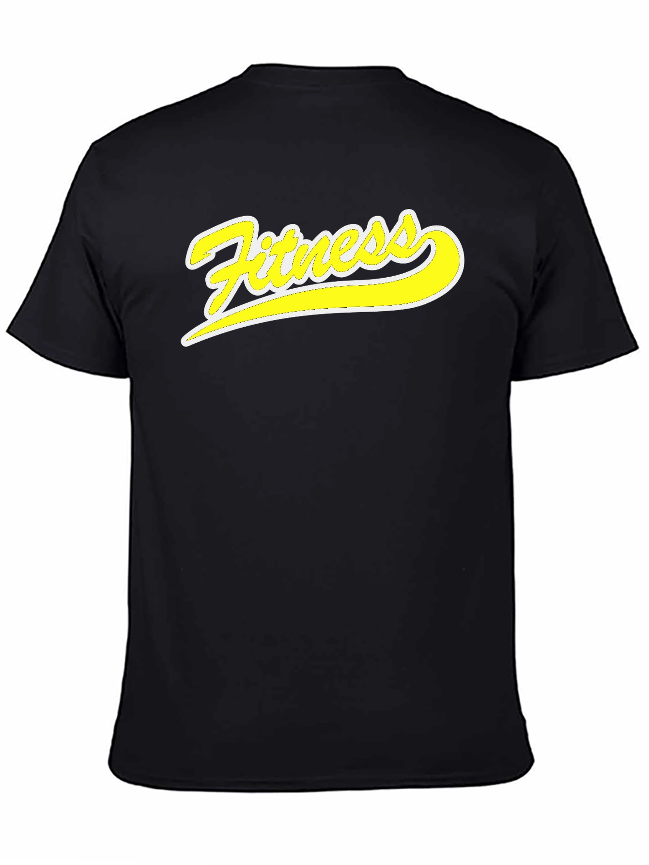 Fitness Graphic Tee - Black Cotton T-Shirt