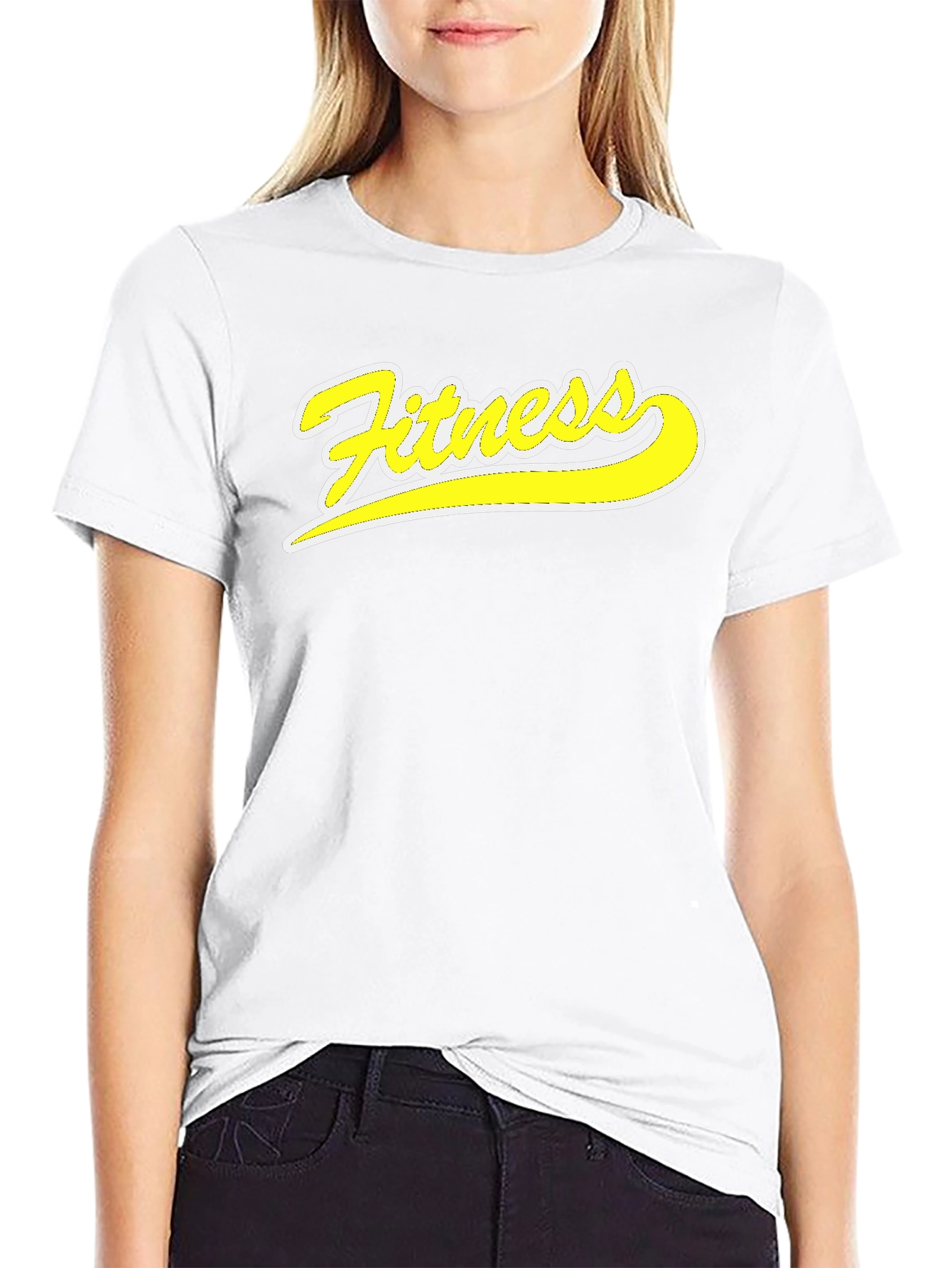 Fitness Graphic Tee - Black Cotton T-Shirt