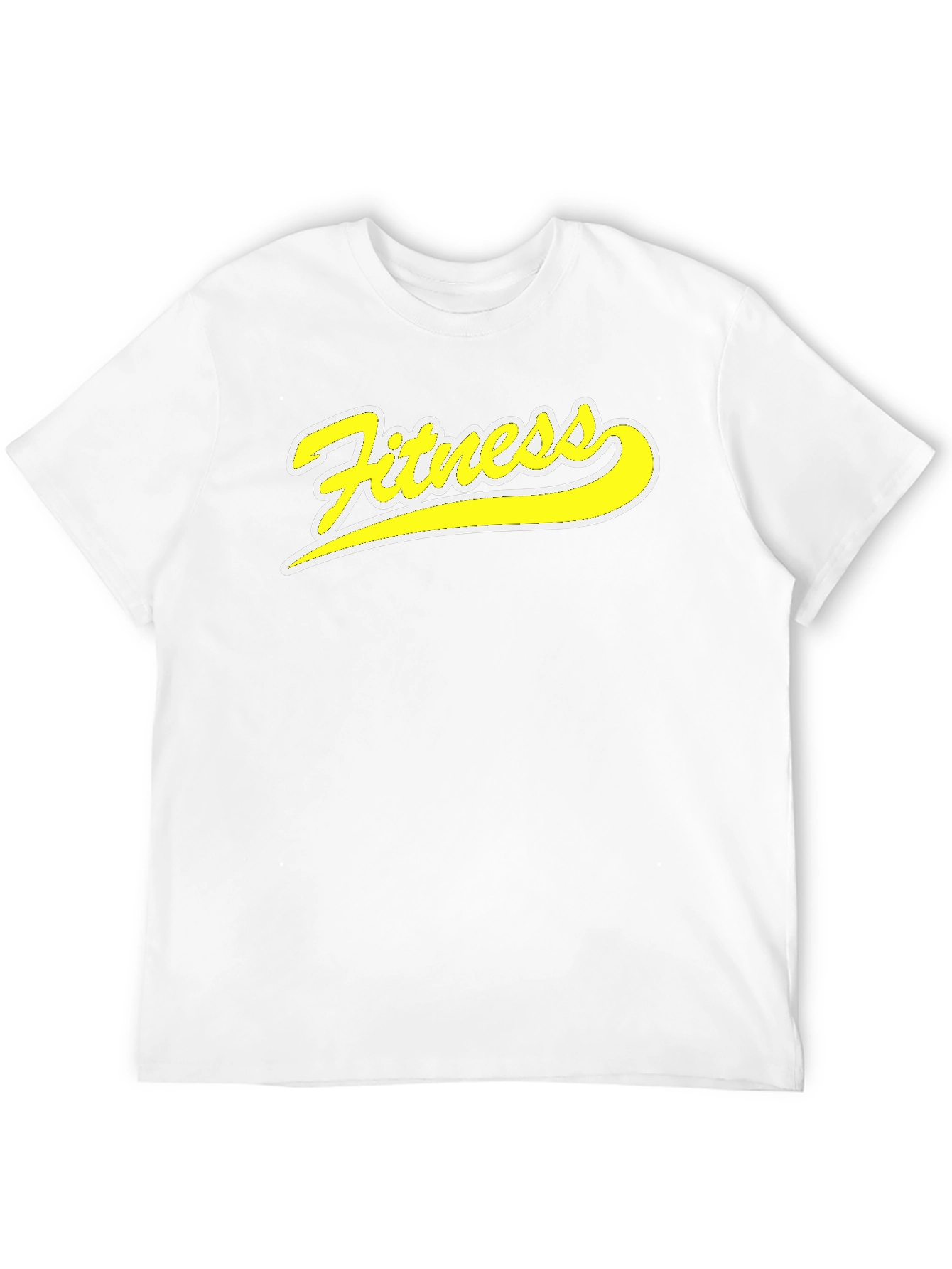 Fitness Graphic Tee - Black Cotton T-Shirt