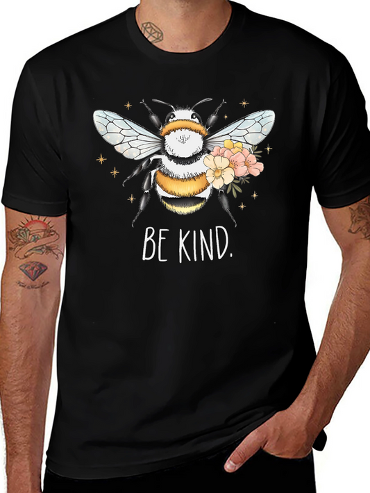Be Kind Bee Graphic Tee - Black Short Sleeve