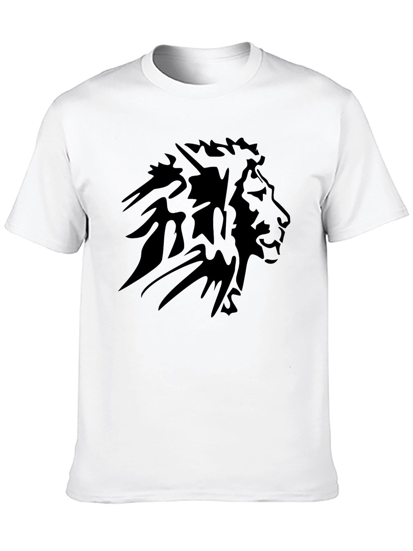 Mens Black Lion Graphic Tee - Short Sleeve