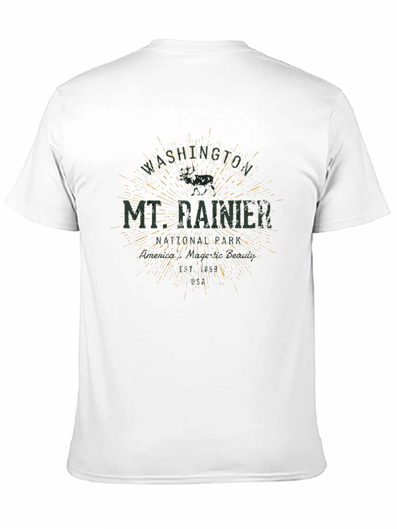Mt. Rainier National Park Black T-Shirt