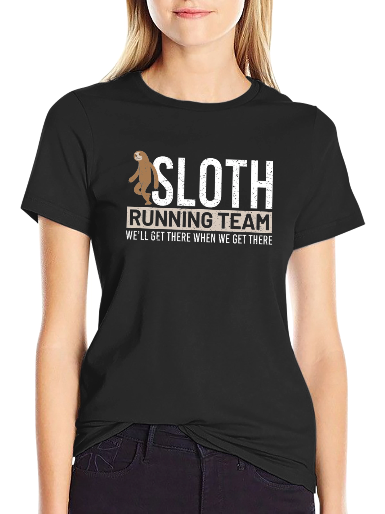 Sloth Running Team Black T-Shirt