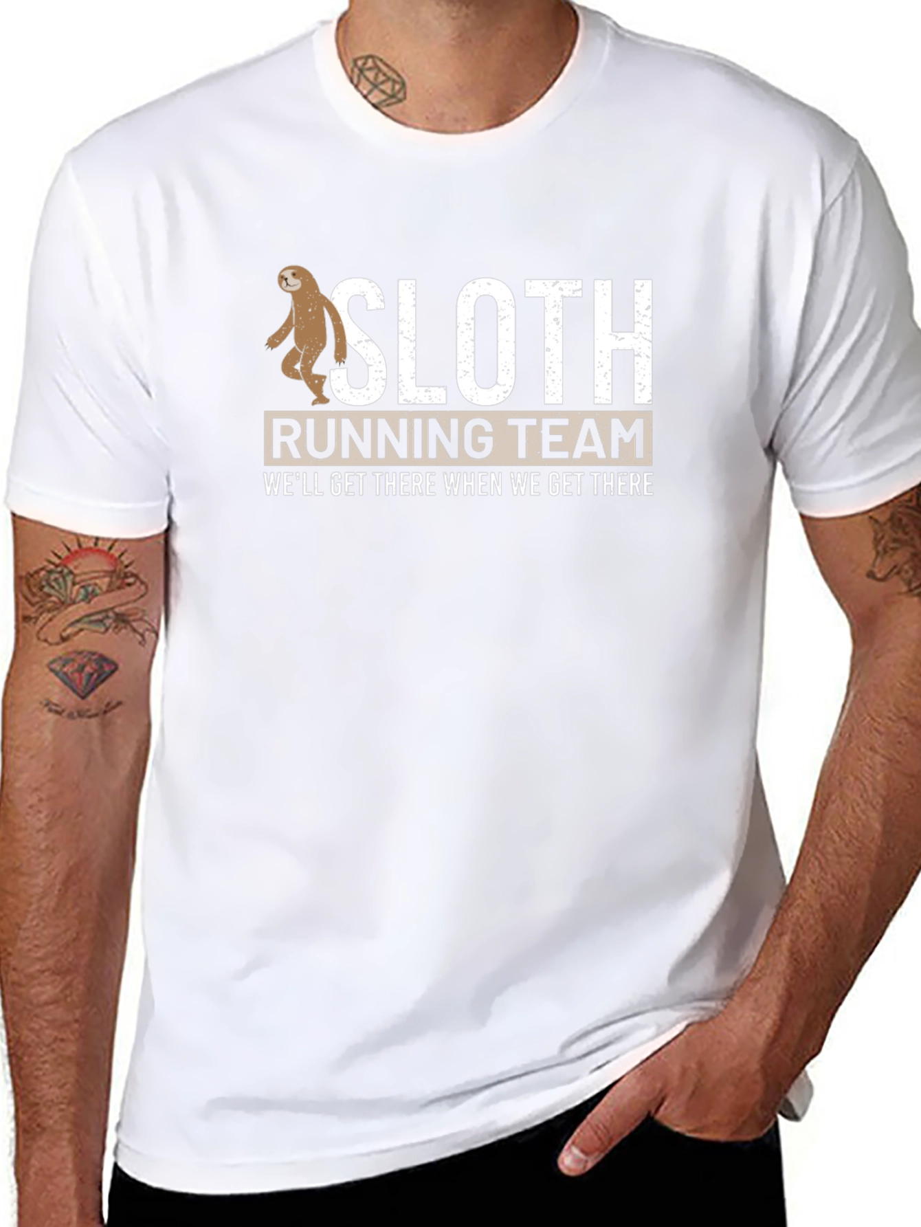 Sloth Running Team Black T-Shirt
