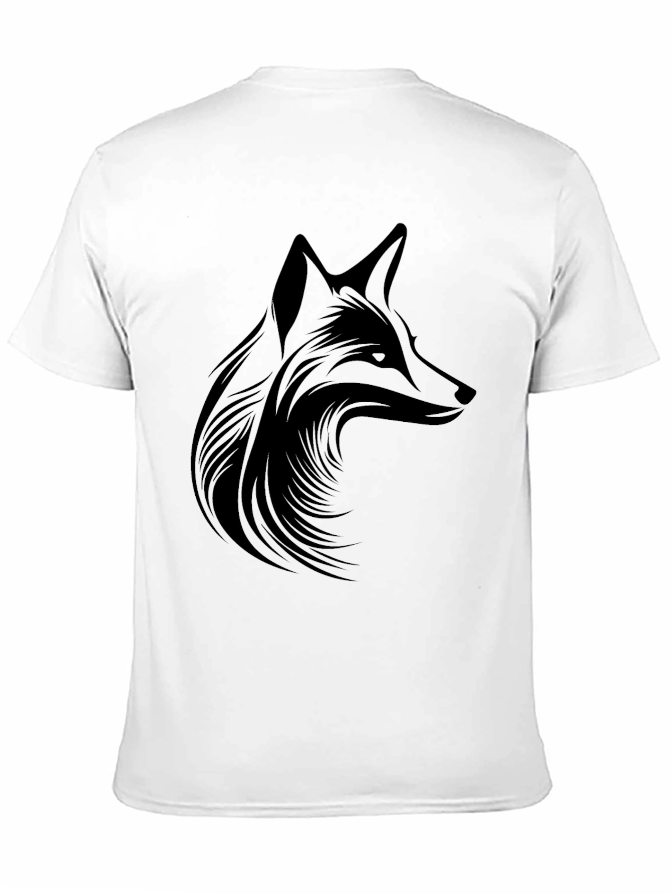 Fox Graphic Print Black T-Shirt
