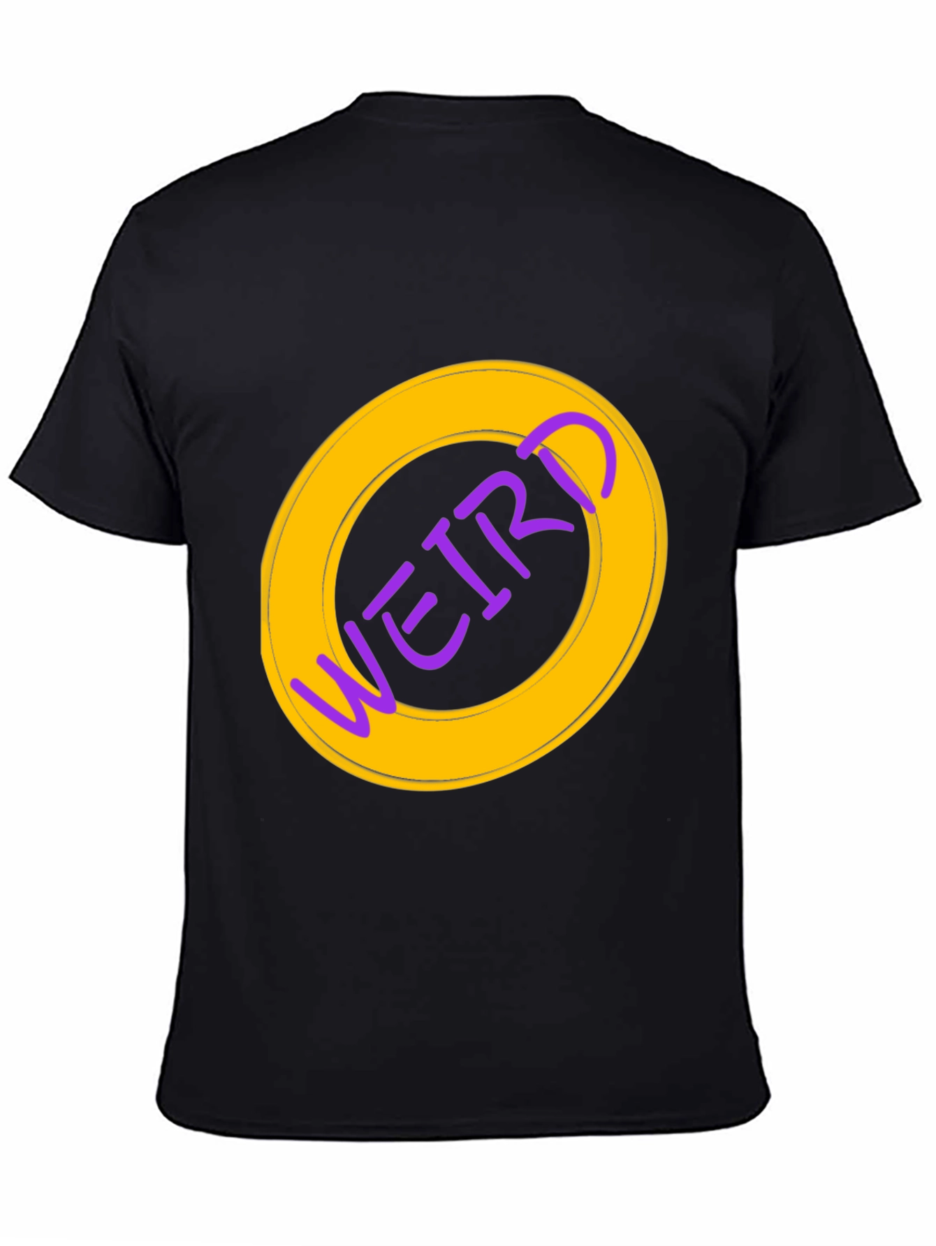 Weird Graphic Tee - Black Cotton Casual Shirt