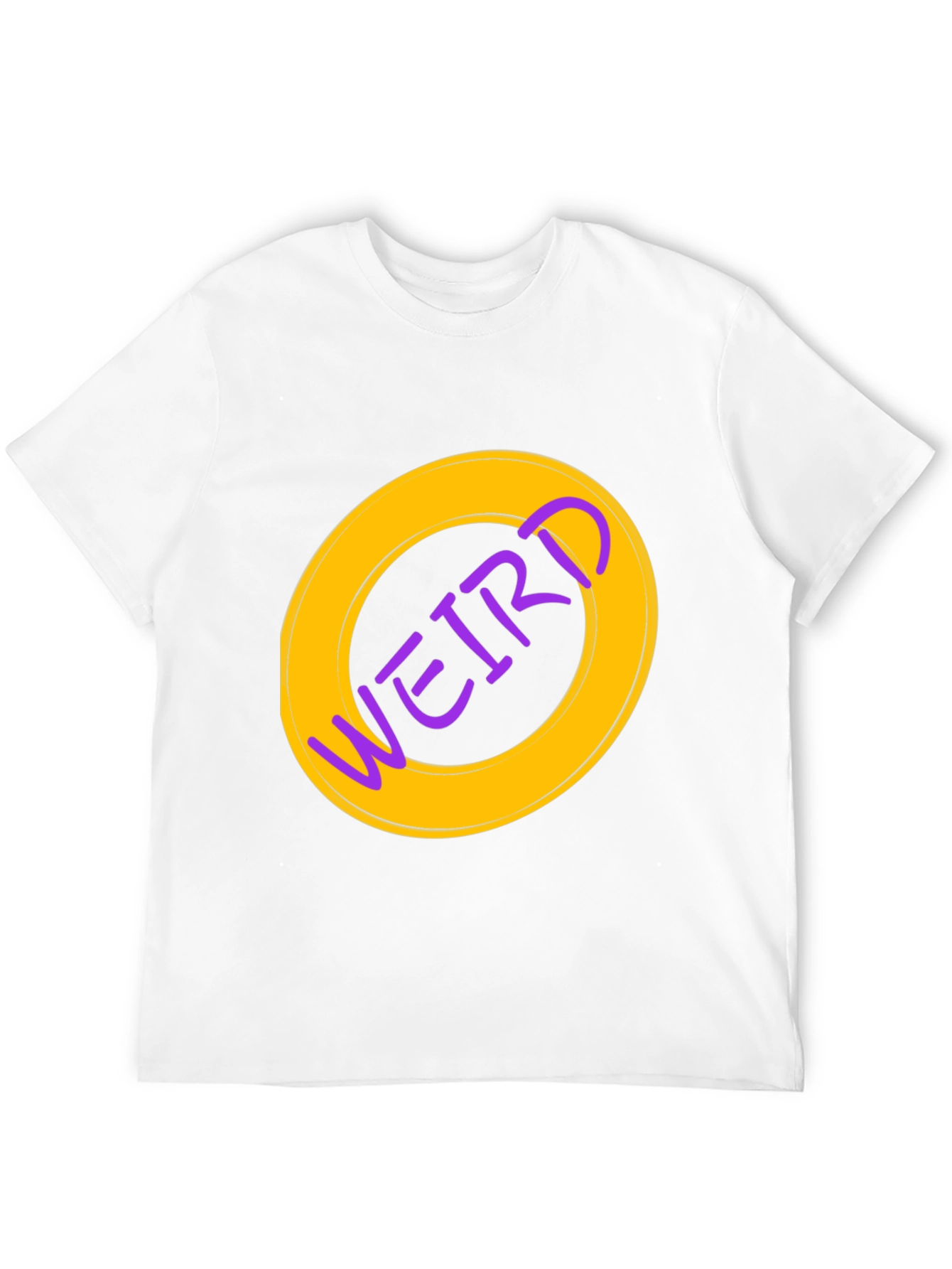 Weird Graphic Tee - Black Cotton Casual Shirt