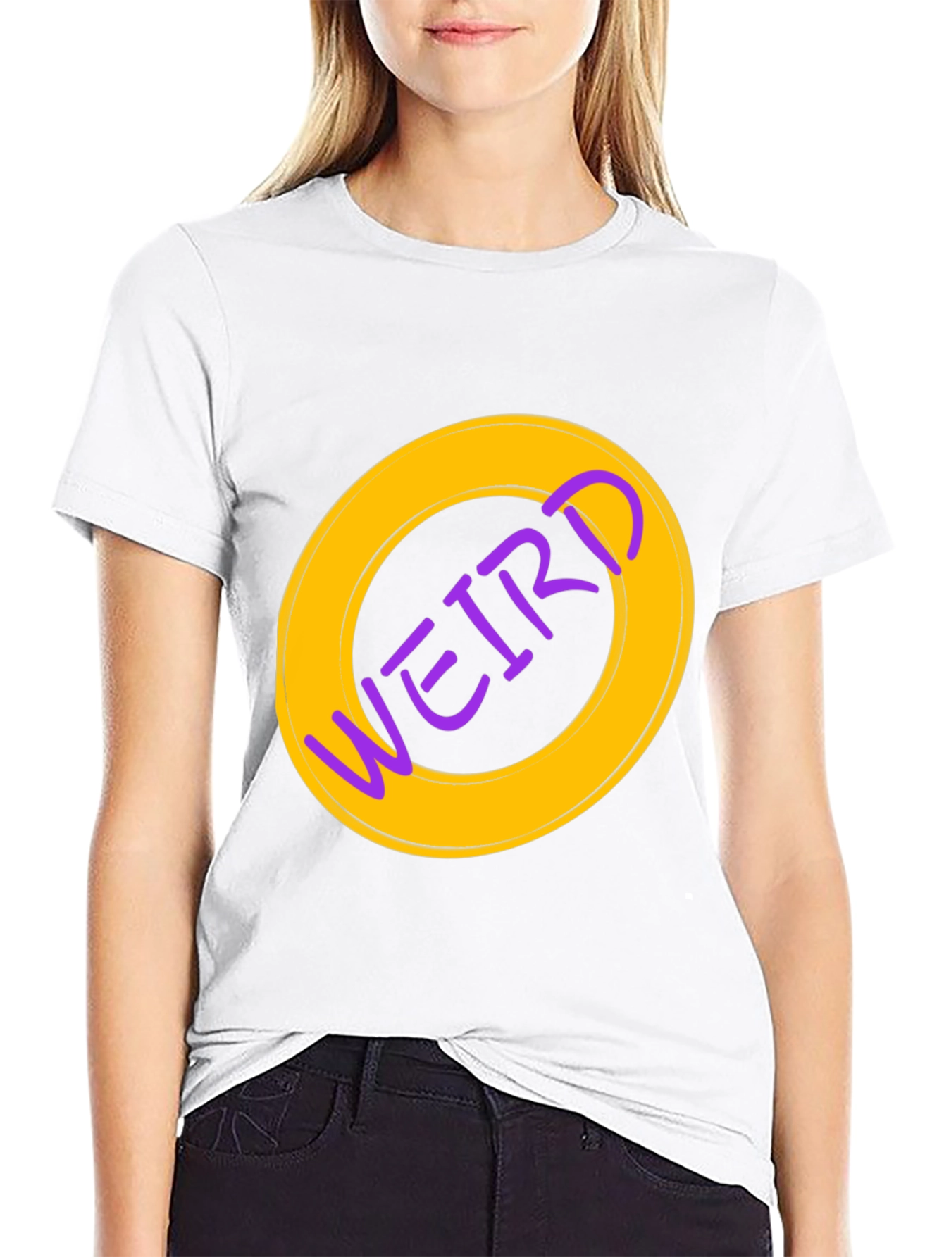 Weird Graphic Tee - Black Cotton Casual Shirt