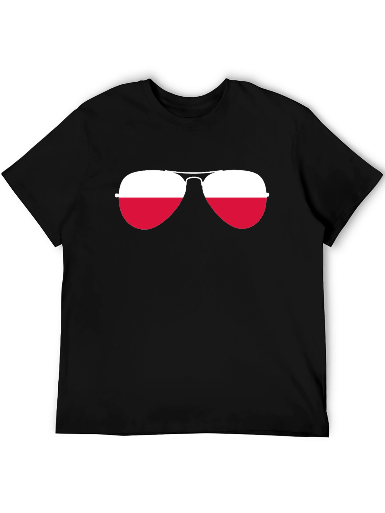 Cool Aviator Sunglasses Poland Flag T-Shirt
