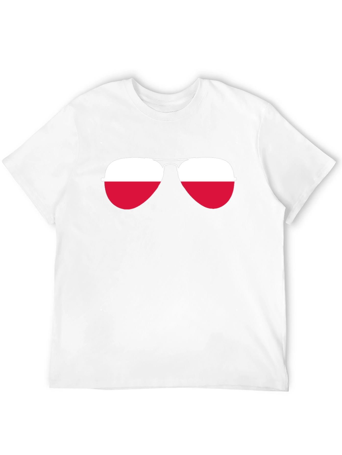 Cool Aviator Sunglasses Poland Flag T-Shirt
