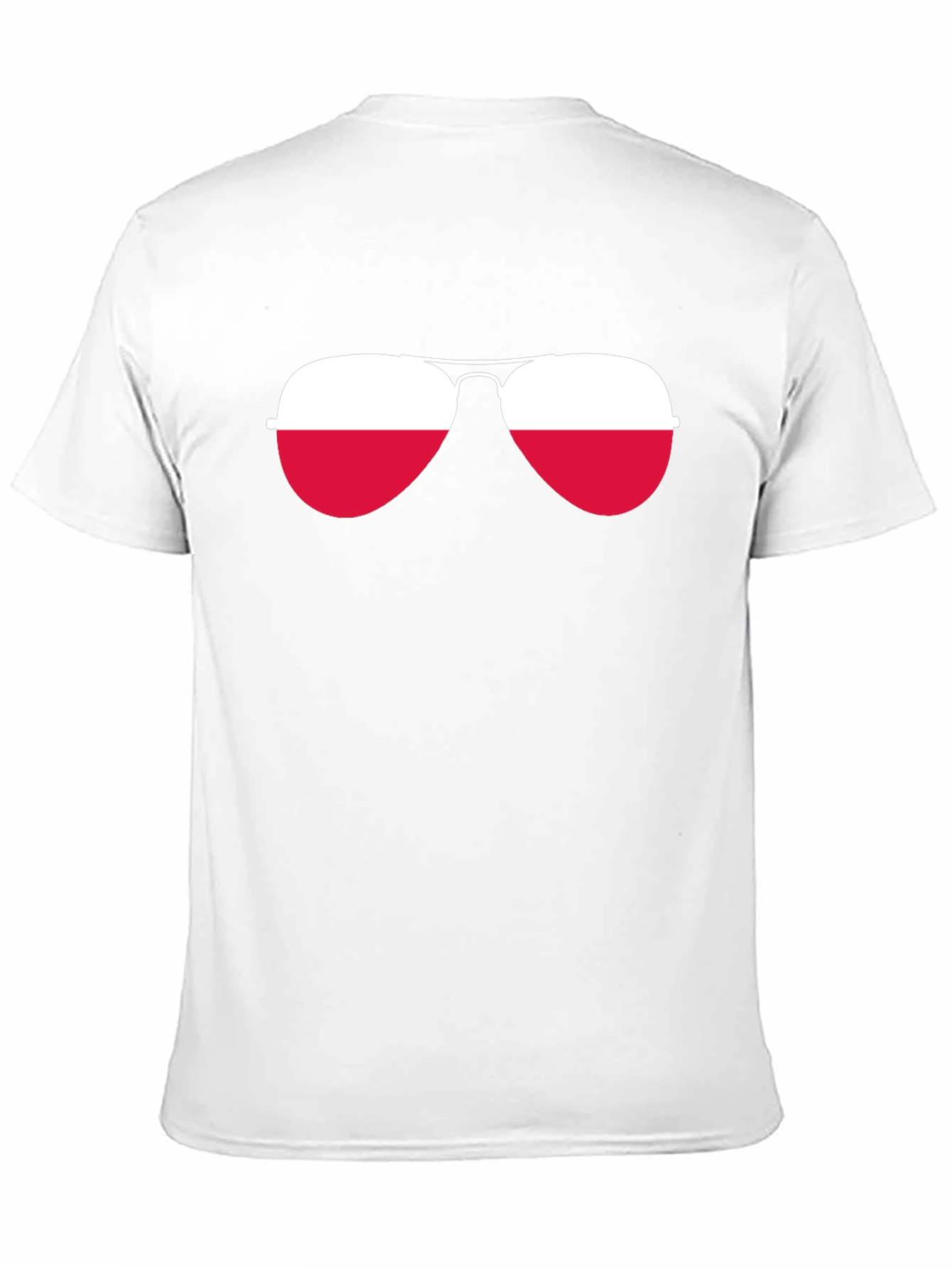 Cool Aviator Sunglasses Poland Flag T-Shirt