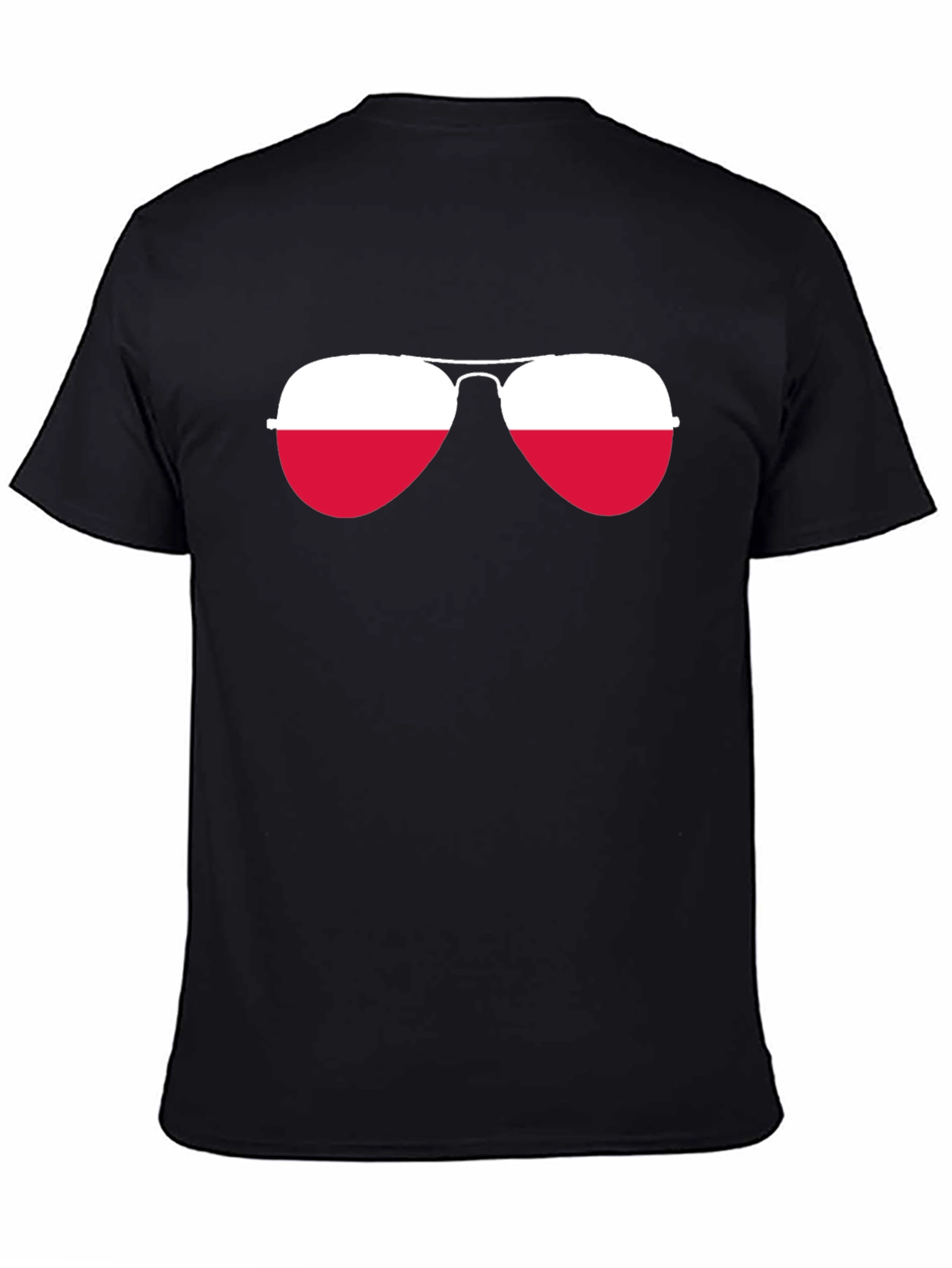 Cool Aviator Sunglasses Poland Flag T-Shirt