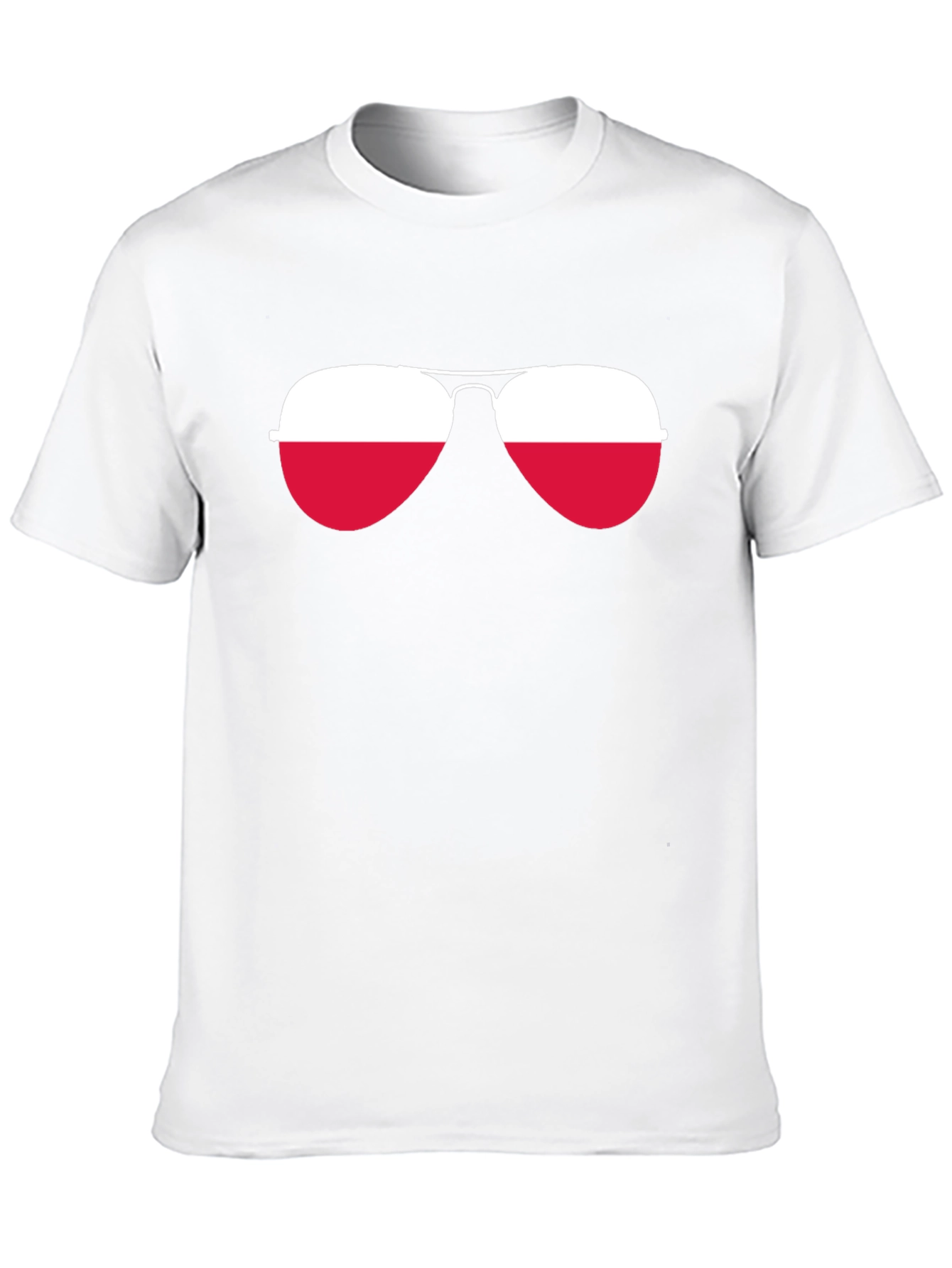 Cool Aviator Sunglasses Poland Flag T-Shirt