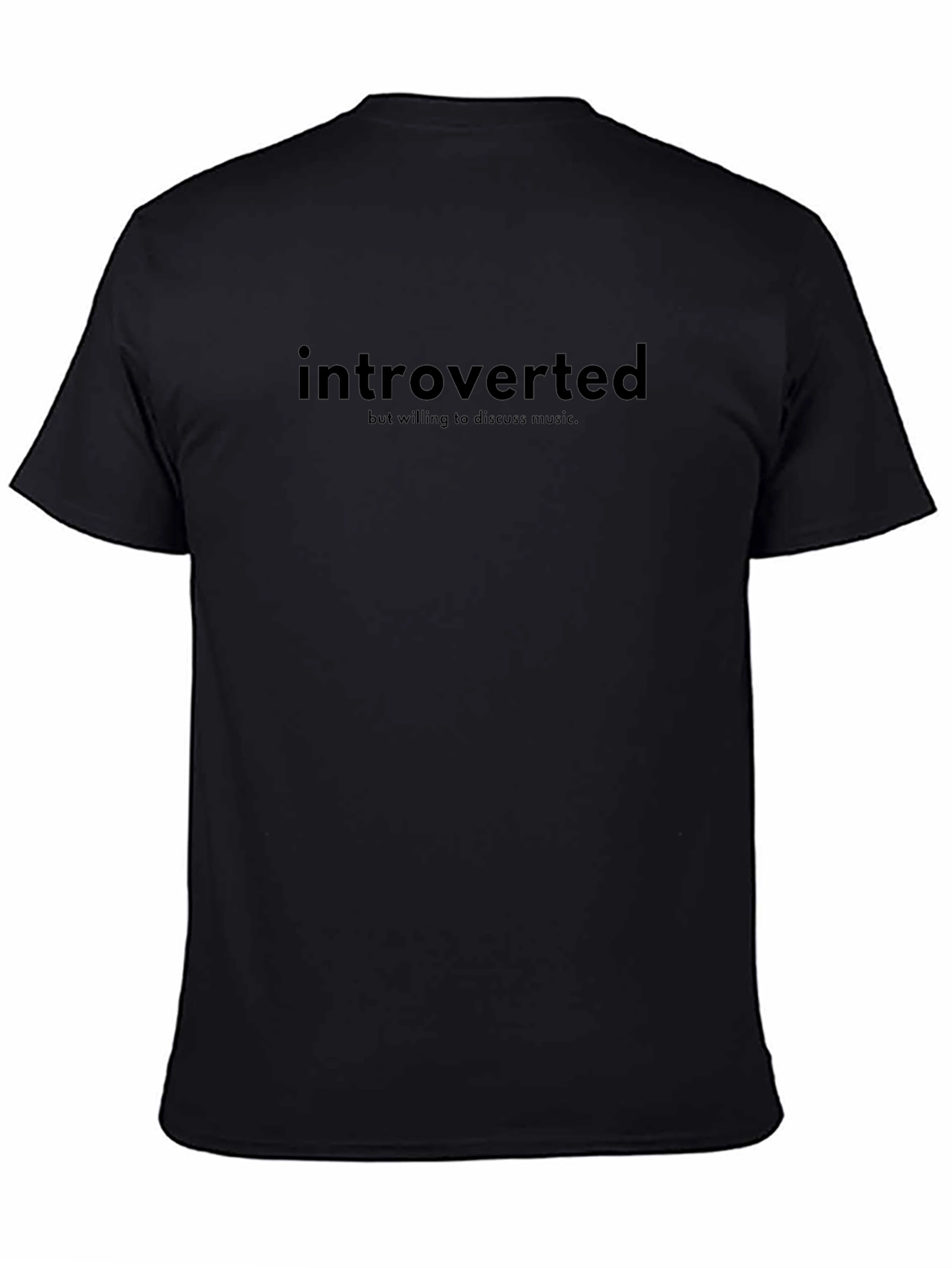 Introverted Music Lovers Black T-Shirt