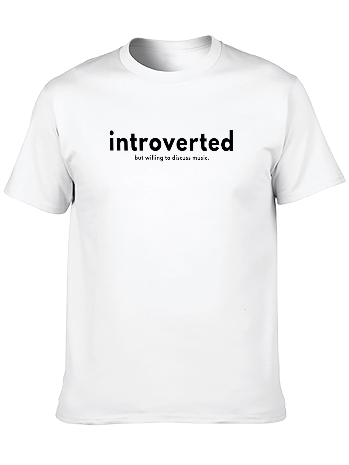 Introverted Music Lovers Black T-Shirt