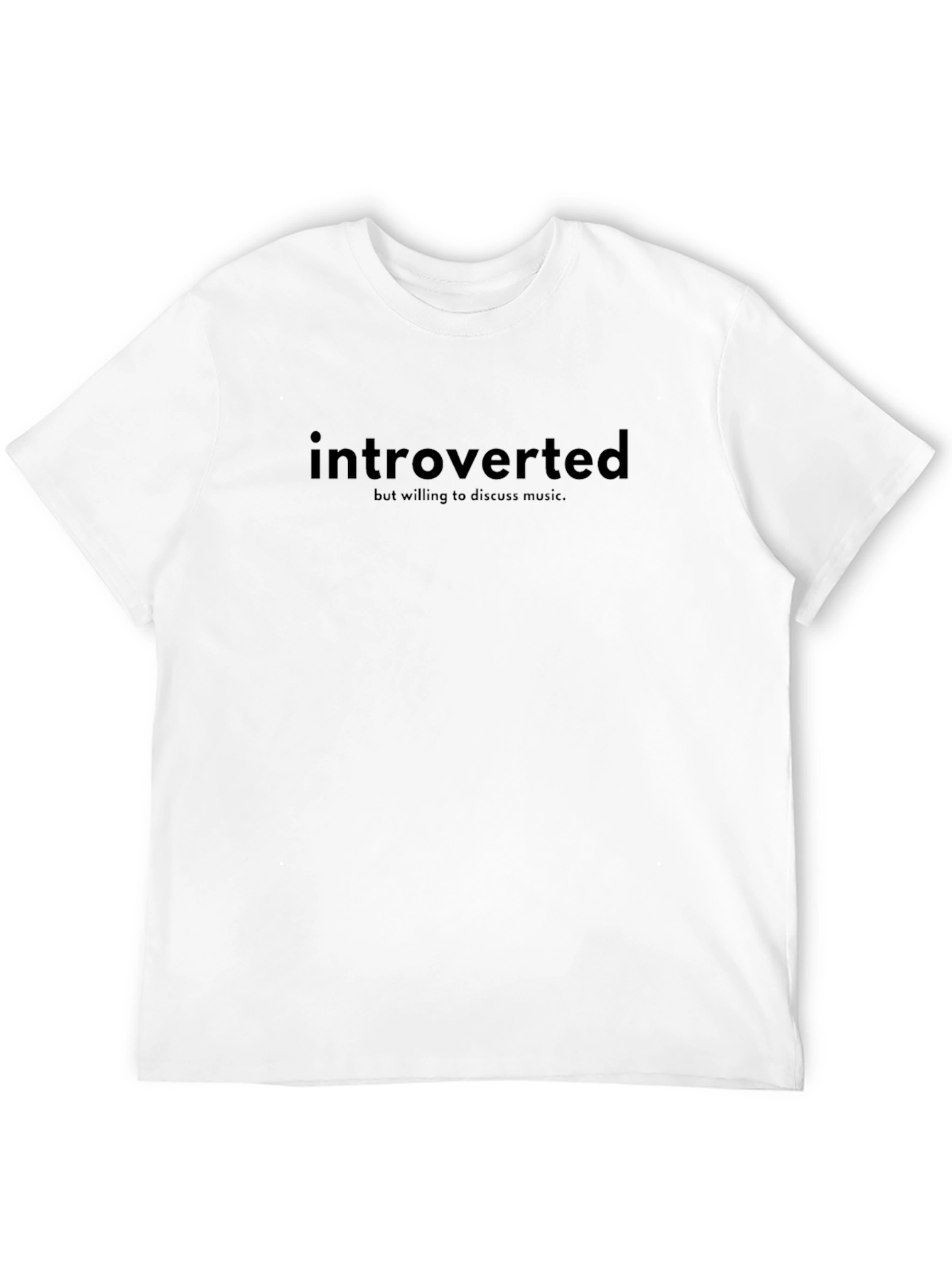 Introverted Music Lovers Black T-Shirt