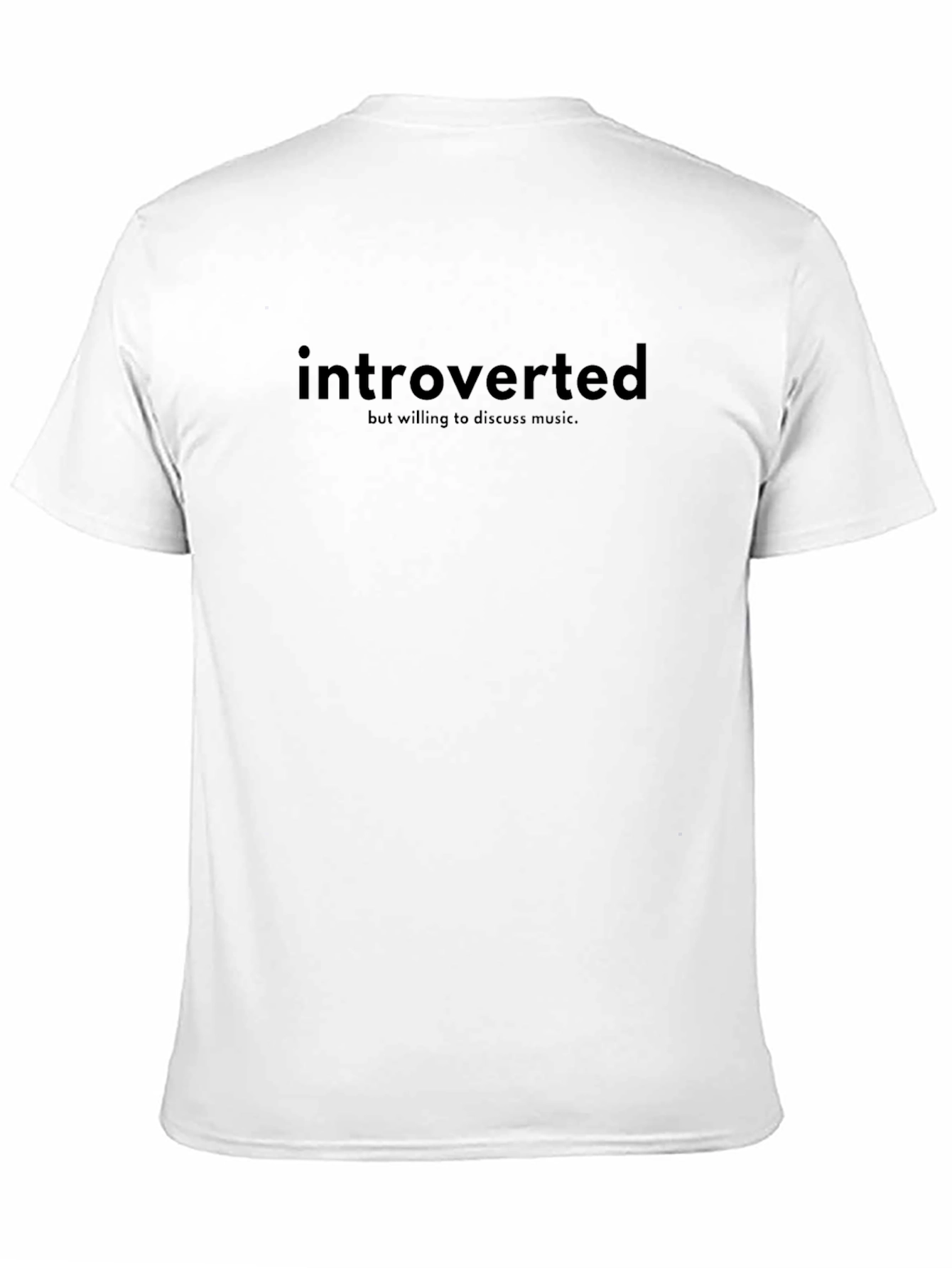 Introverted Music Lovers Black T-Shirt