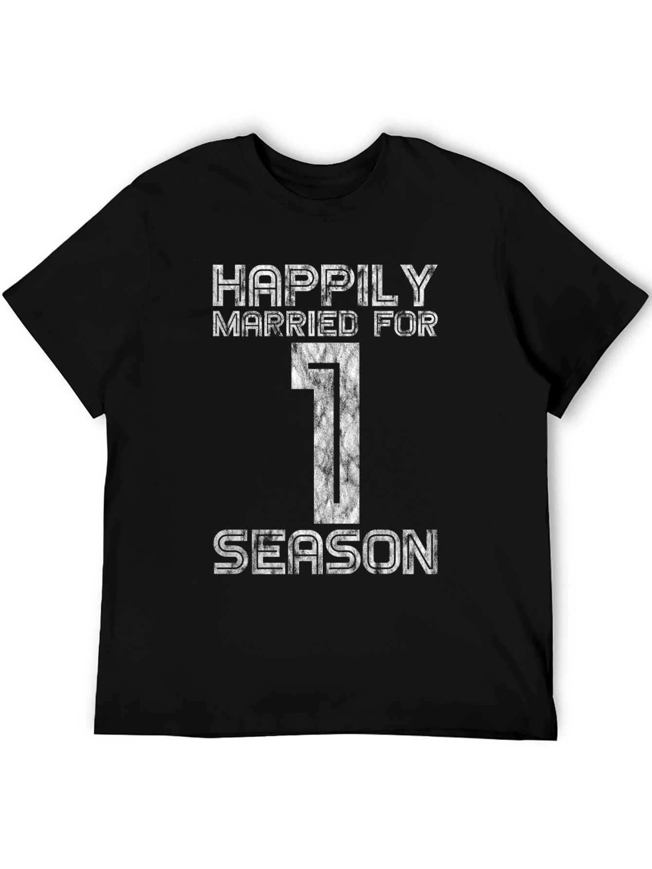 Happily Married For 1 Season Black Graphic Tee