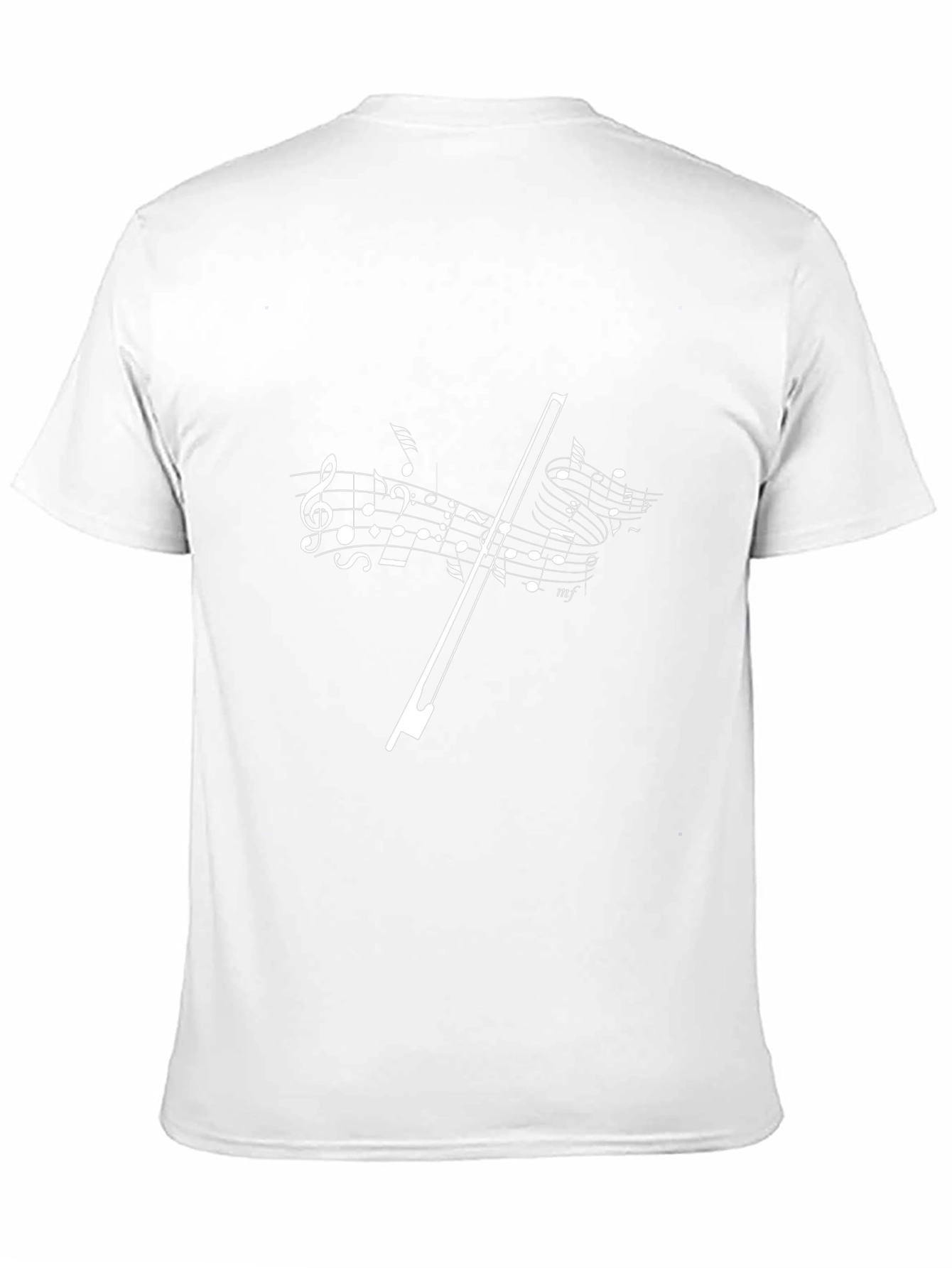 Musical Notes Graphic Tee - Black Cotton Blend