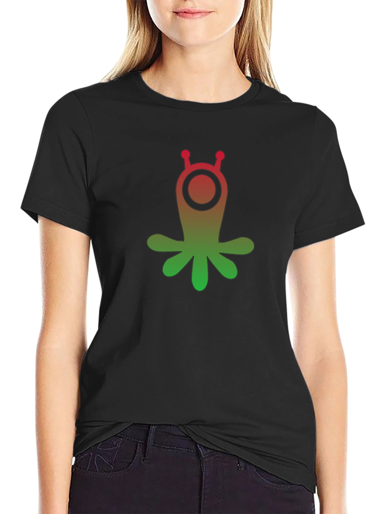 Gradient Alien Graphic T-Shirt - Unique Design