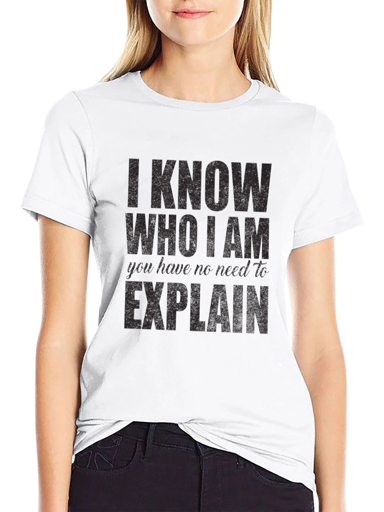 I Know Who I Am Graphic T-Shirt - Black