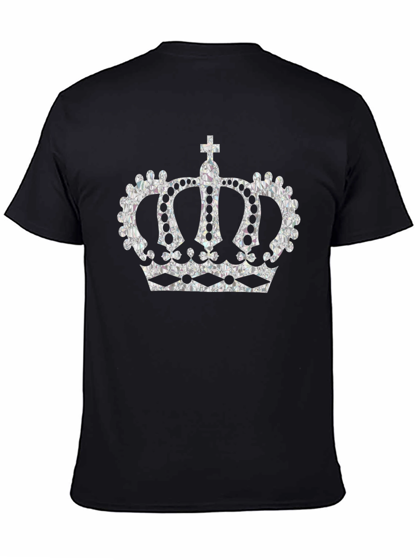 Regal Crown Graphic Tee - Stylish Black T-Shirt
