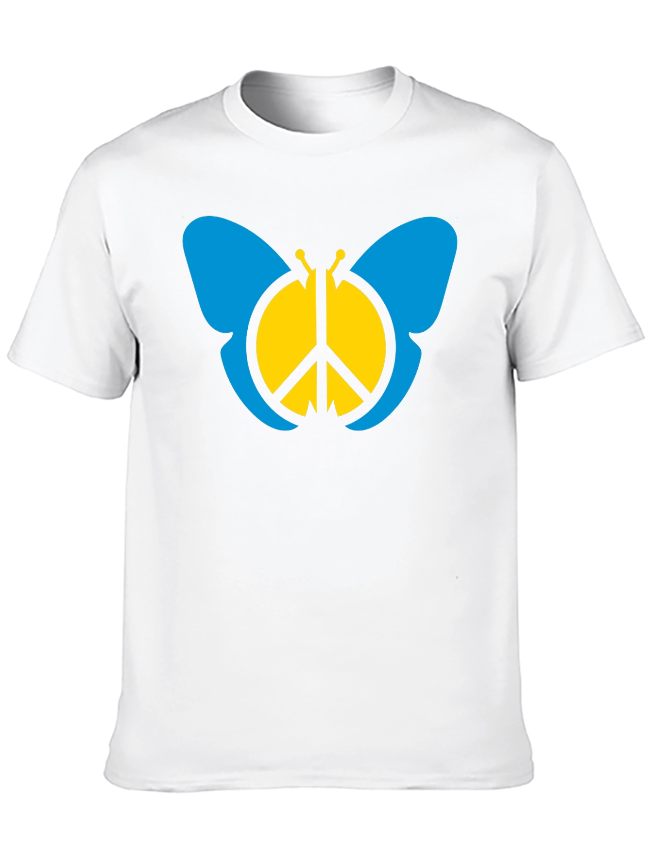 Peace Butterfly Graphic Tee - Black Cotton T-Shirt