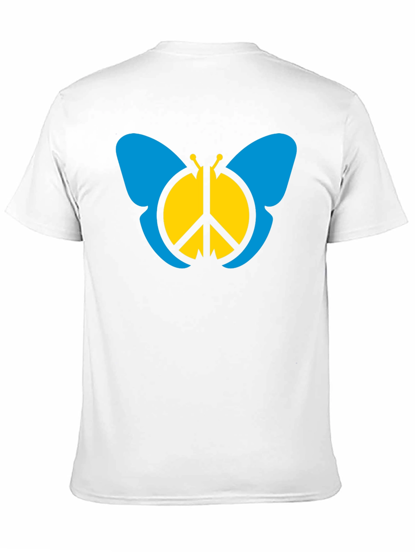Peace Butterfly Graphic Tee - Black Cotton T-Shirt