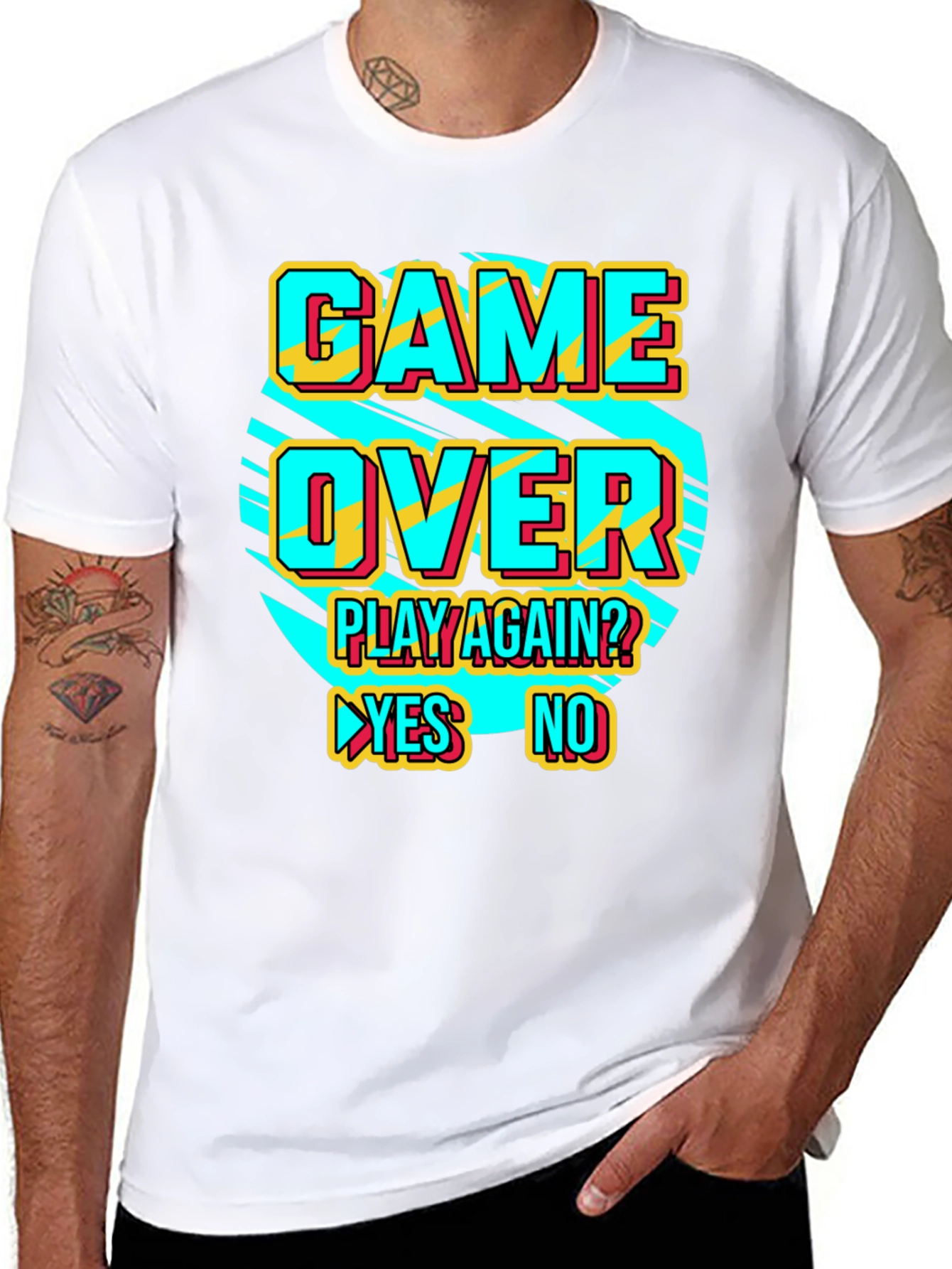 Game Over Retro Style Graphic T-Shirt