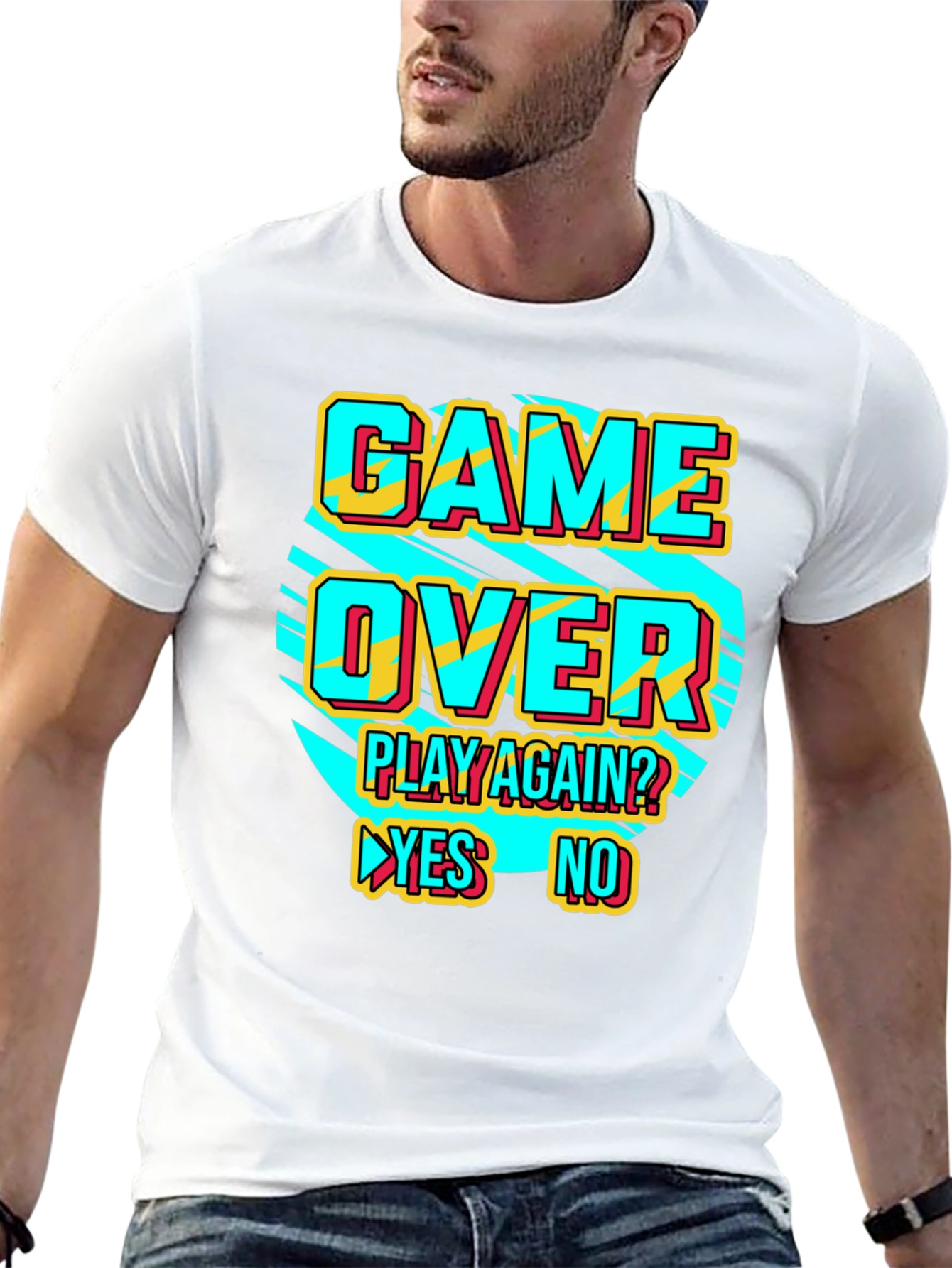 Game Over Retro Style Graphic T-Shirt