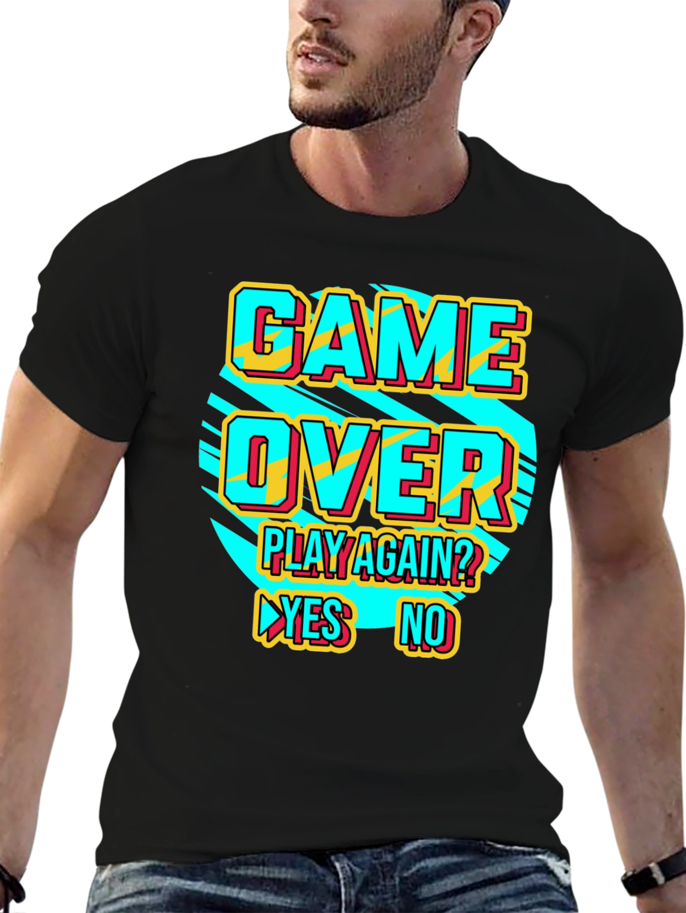 Game Over Retro Style Graphic T-Shirt