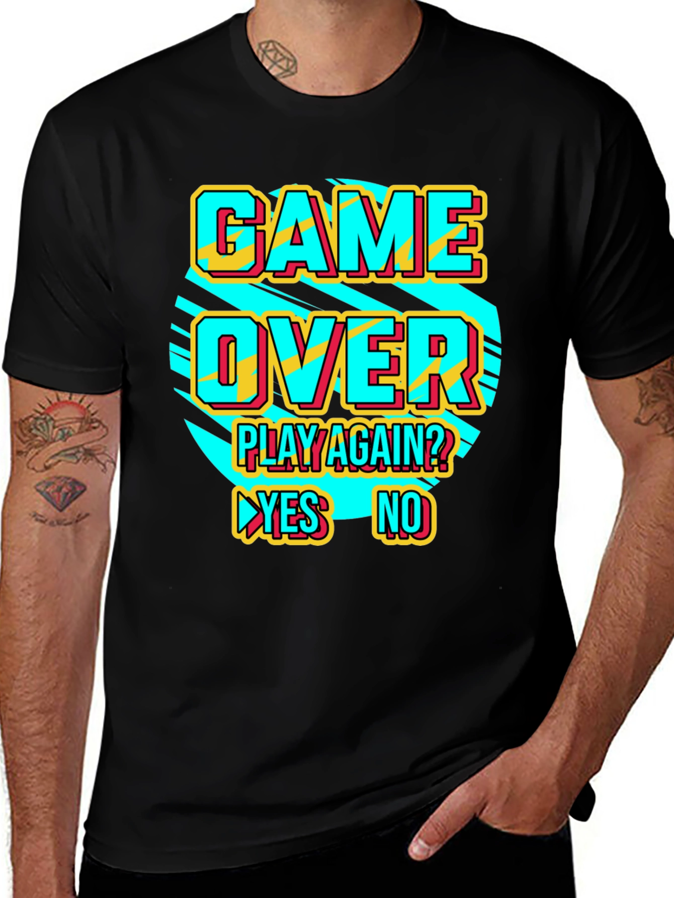 Game Over Retro Style Graphic T-Shirt