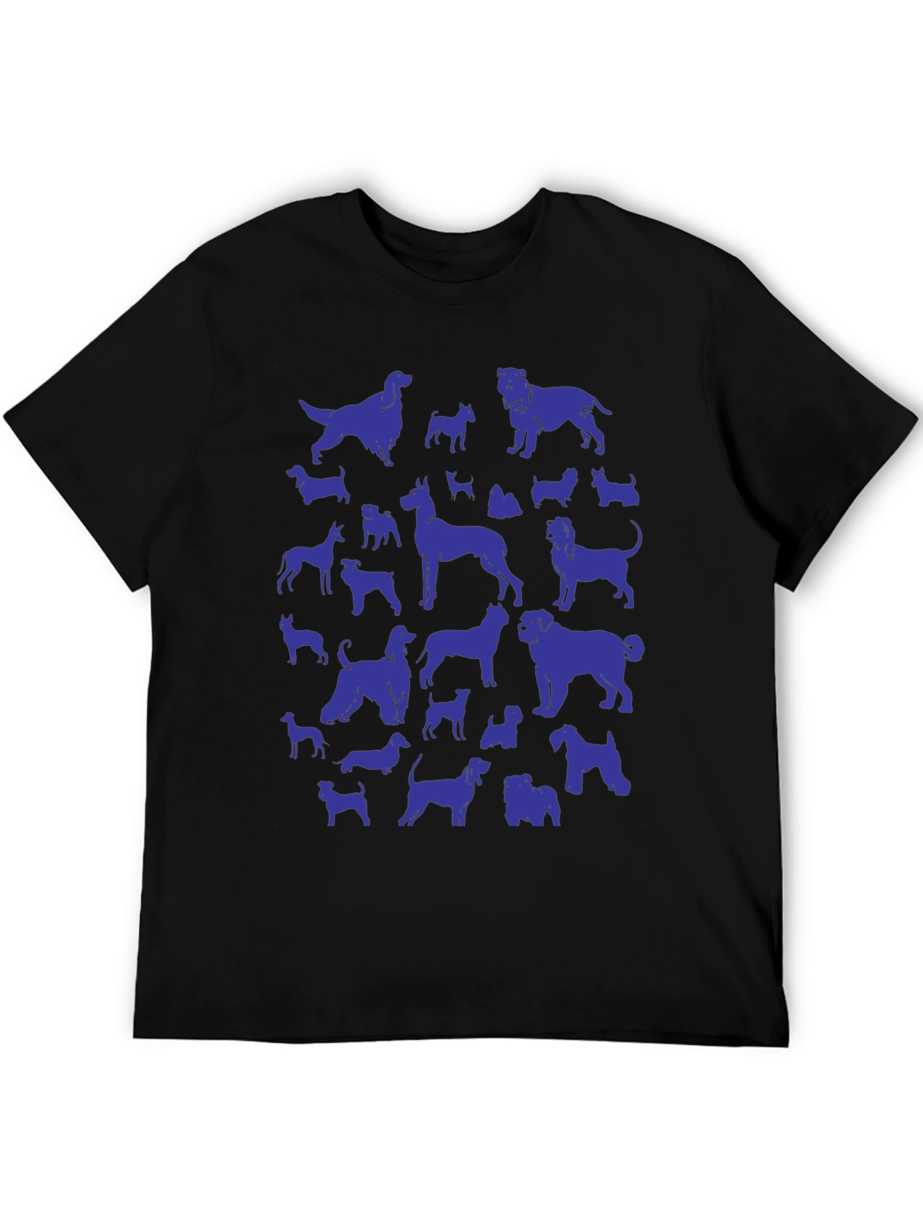 Dog Breeds Graphic Tee - Black
