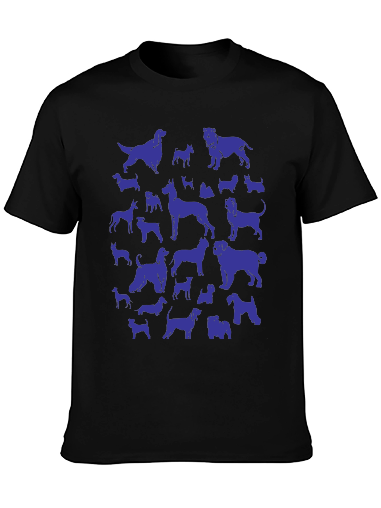 Dog Breeds Graphic Tee - Black