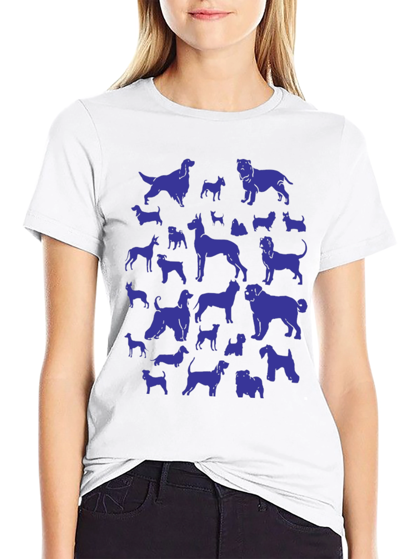 Dog Breeds Graphic Tee - Black