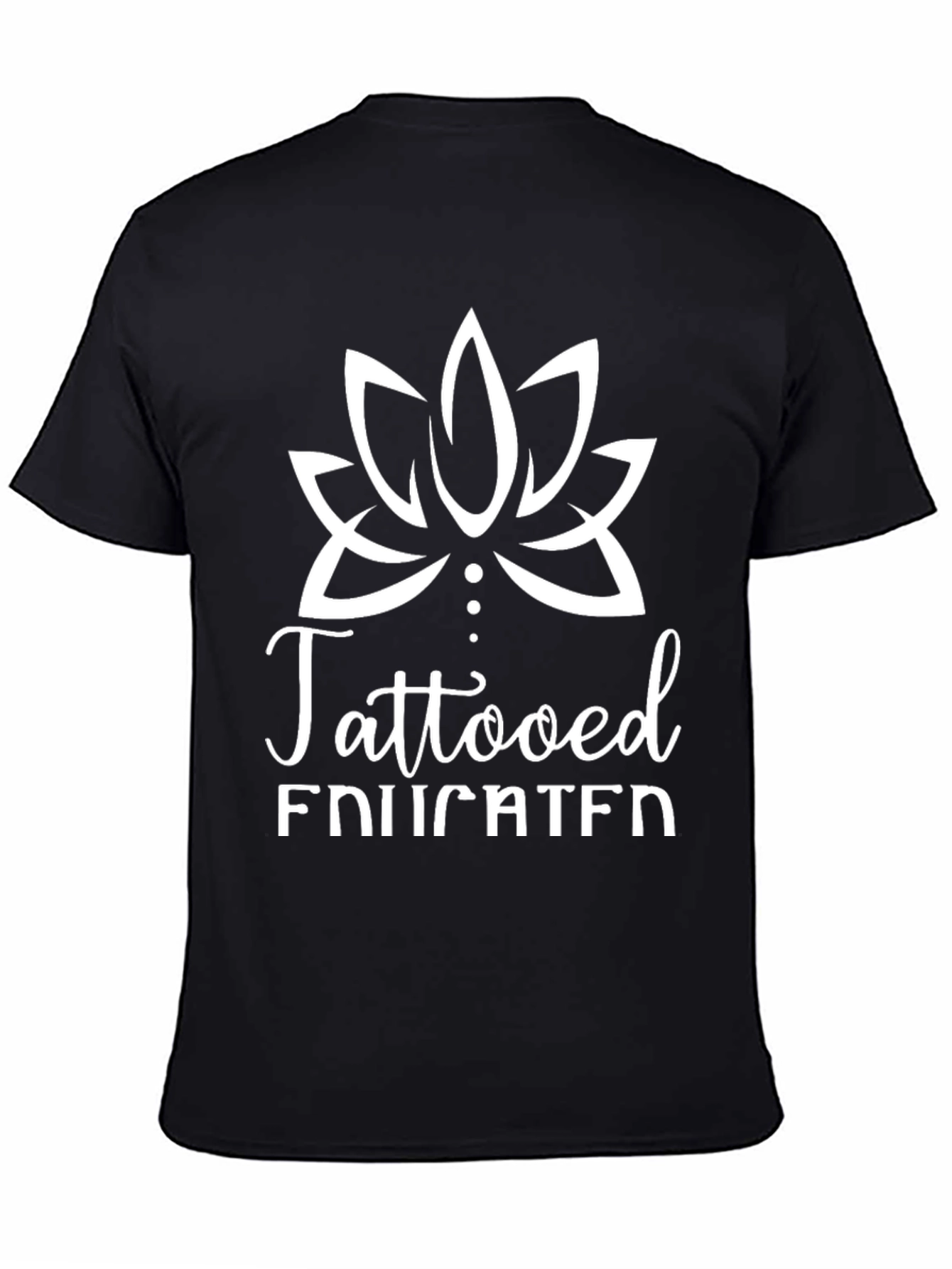 Tattooed Educated Graphic Tee - Black Casual T-Shirt