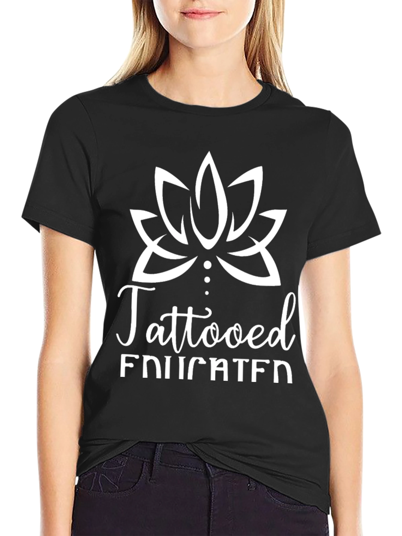 Tattooed Educated Graphic Tee - Black Casual T-Shirt